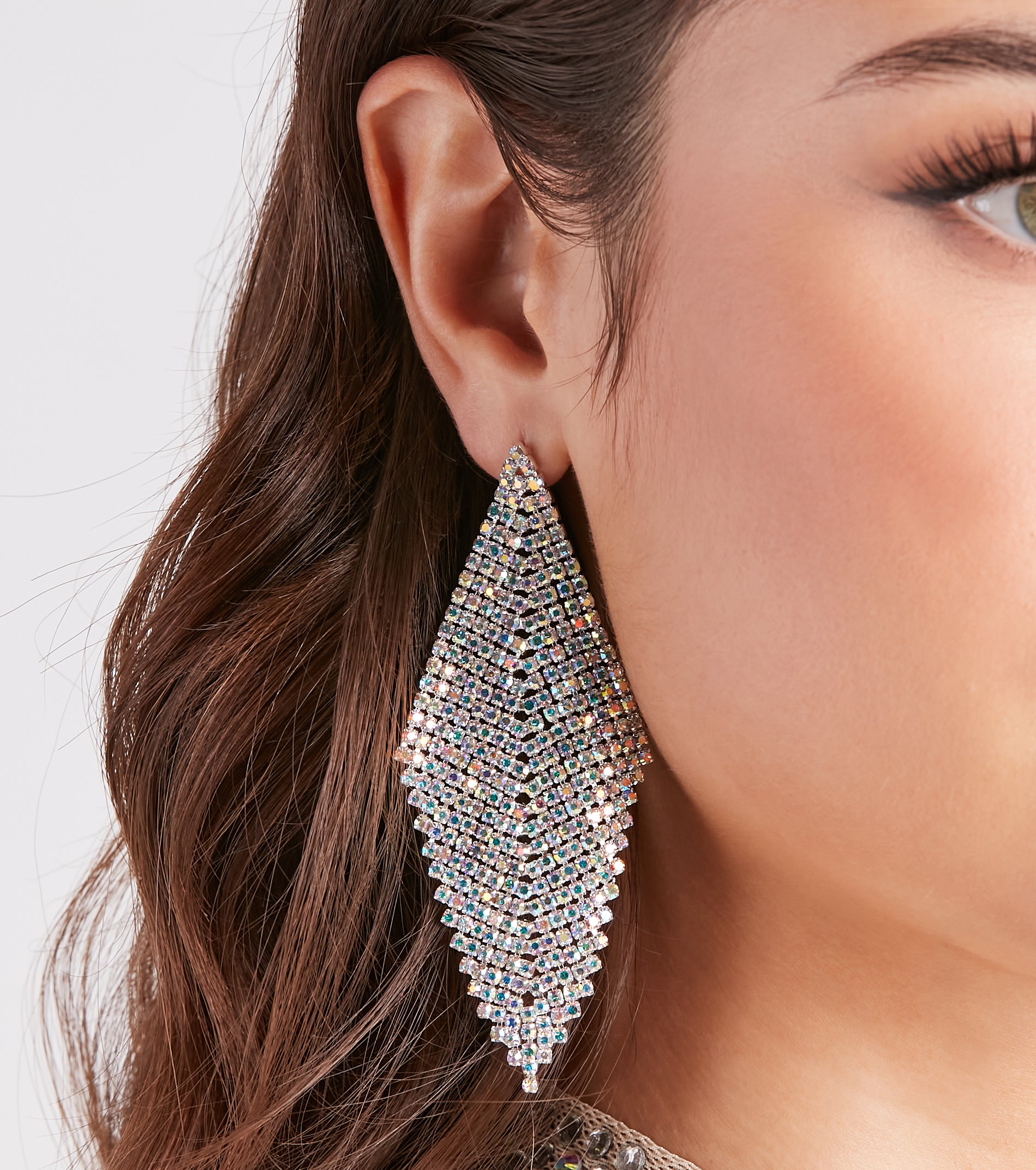 Captivating Glamour Rhinestone Statement Earrings - Image 2