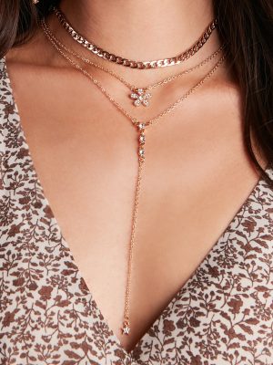 Cool-Girl Layered Charm Necklace Set
