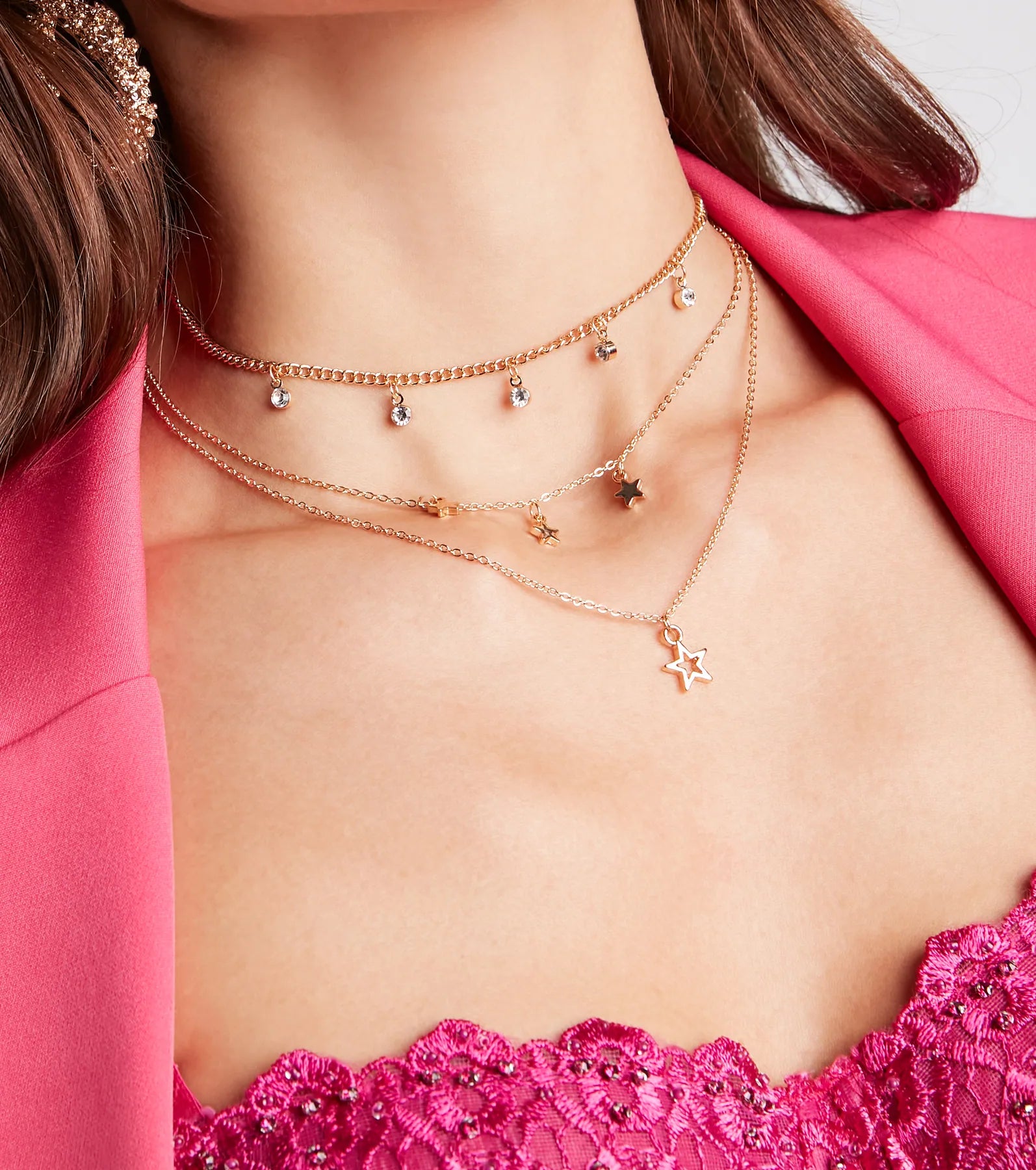 Among The Stars Layered Choker Necklace - Image 4