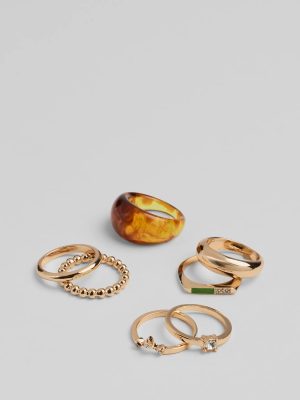 Ultimate Statement Multi Seven Pack Ring Set