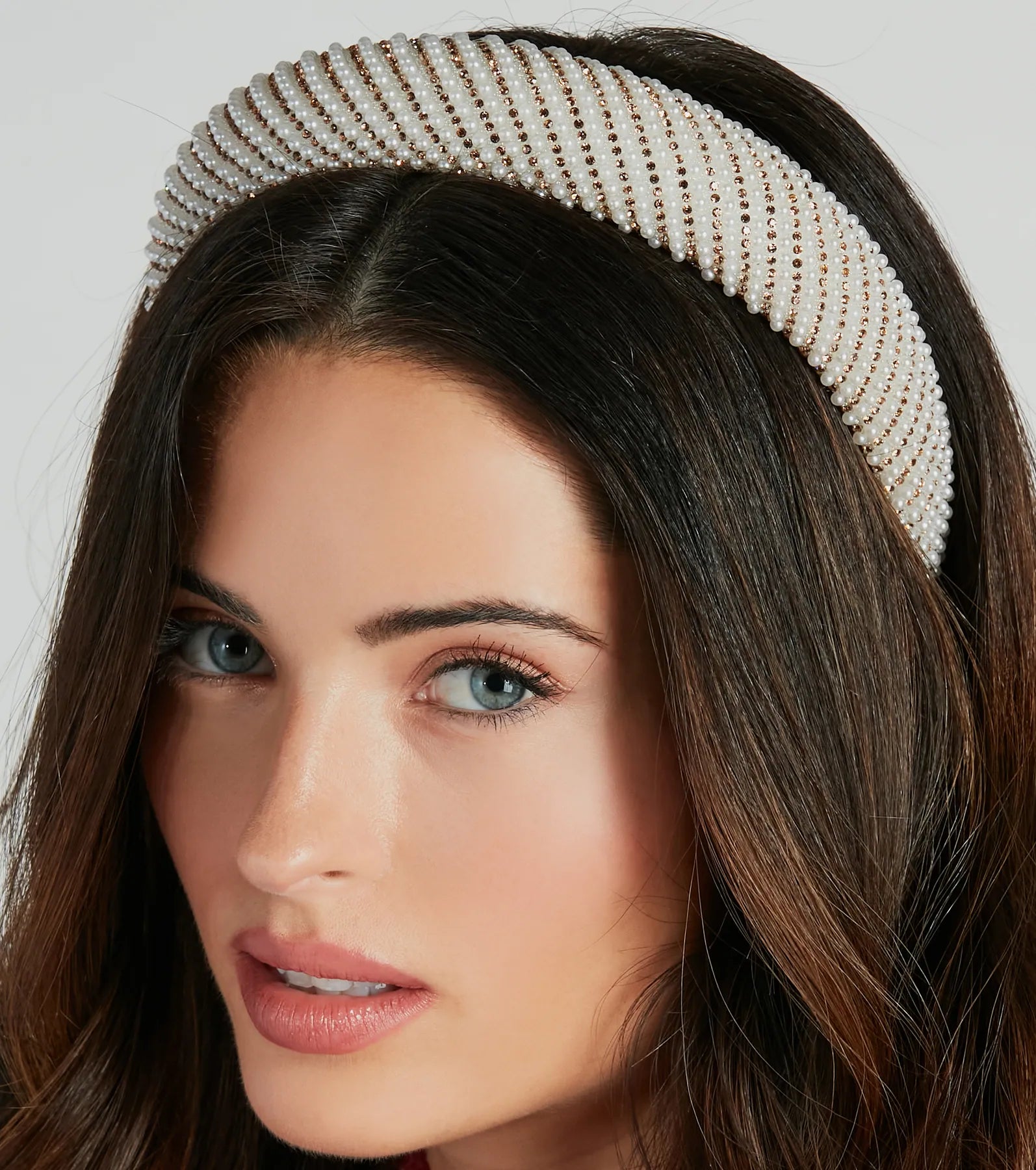 Posh Vibes Rhinestone And Pearl Headband - Image 2