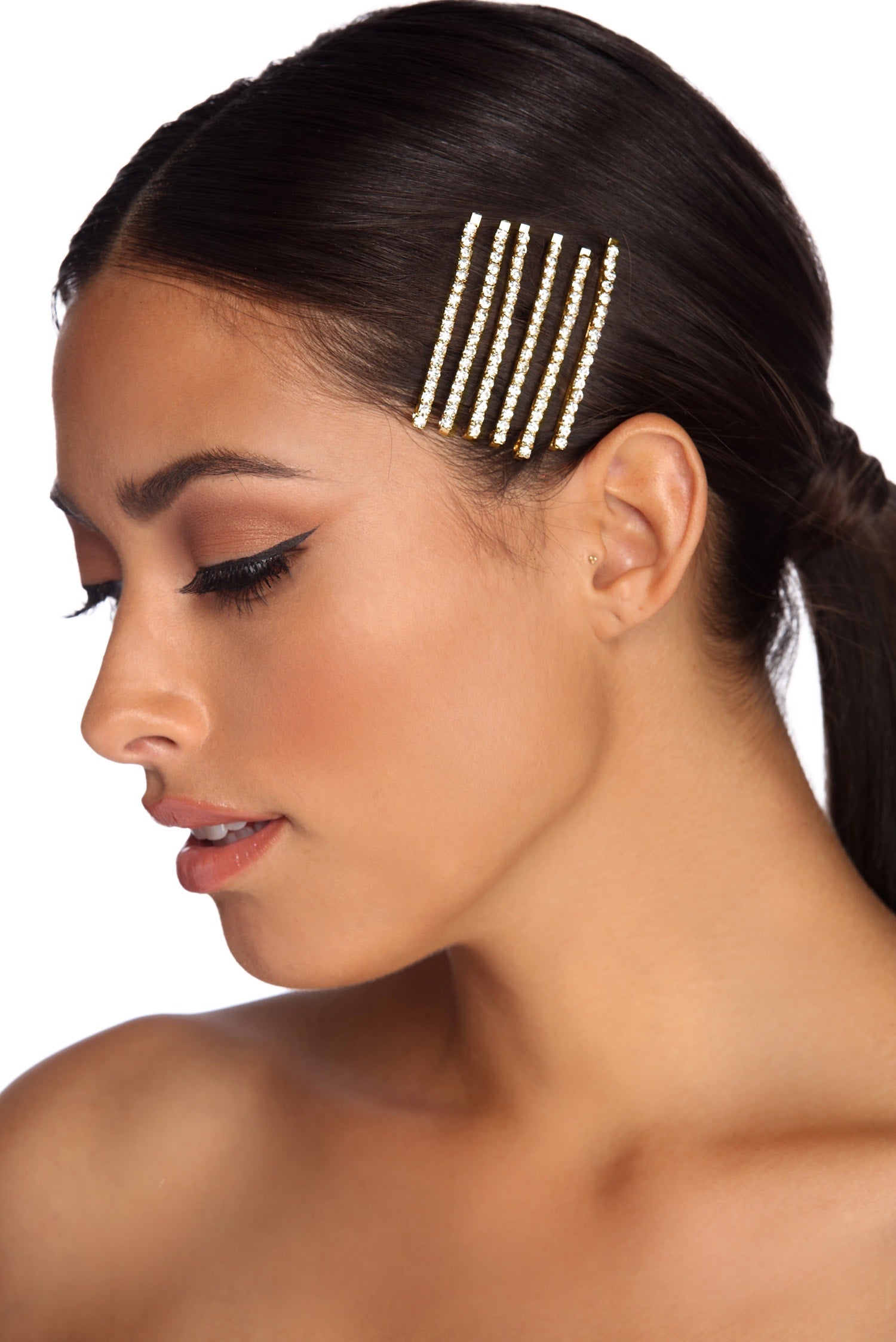 Radiant Rhinestone Bobby Pin Set - Image 3