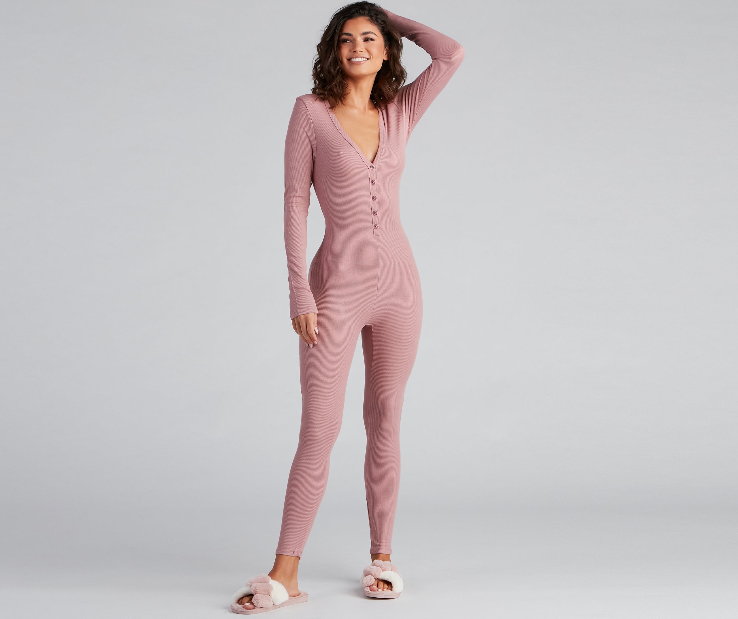 Dreamy Chic Ribbed Knit Onesie - Image 8