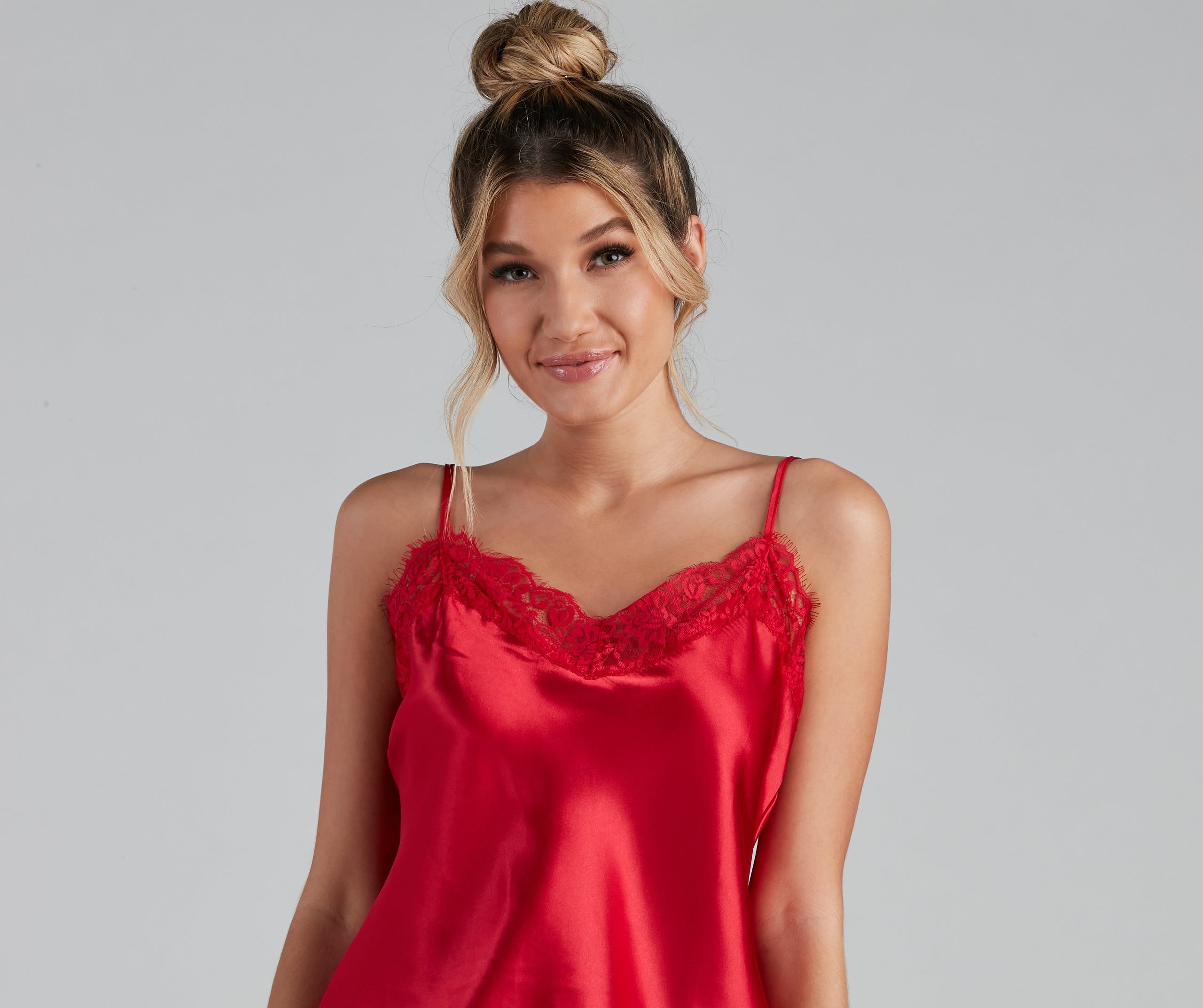Living In Lace Satin Pajama Set - Image 8