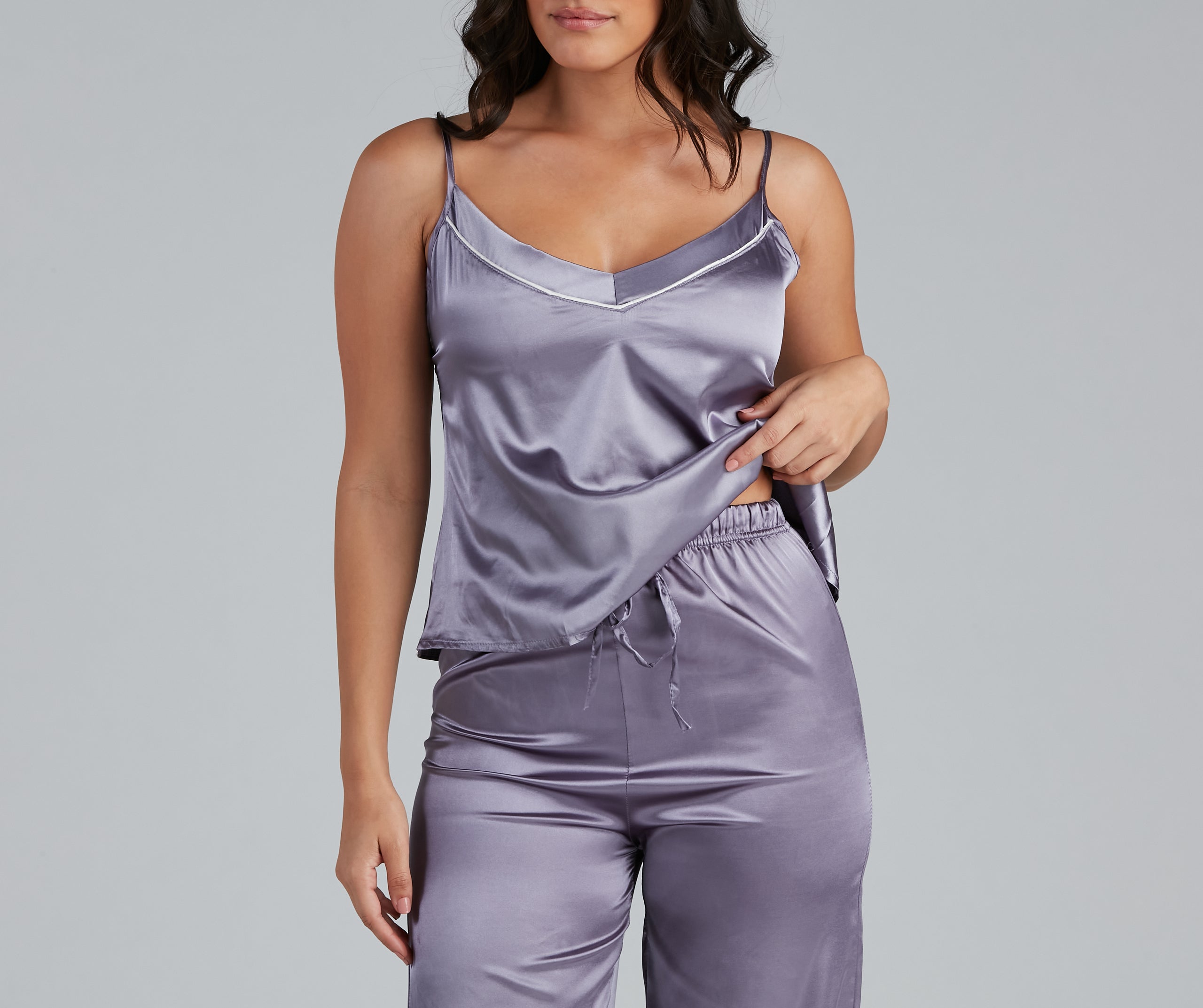 Luxe Life Satin PJ Cami And Pants Set - Image 3