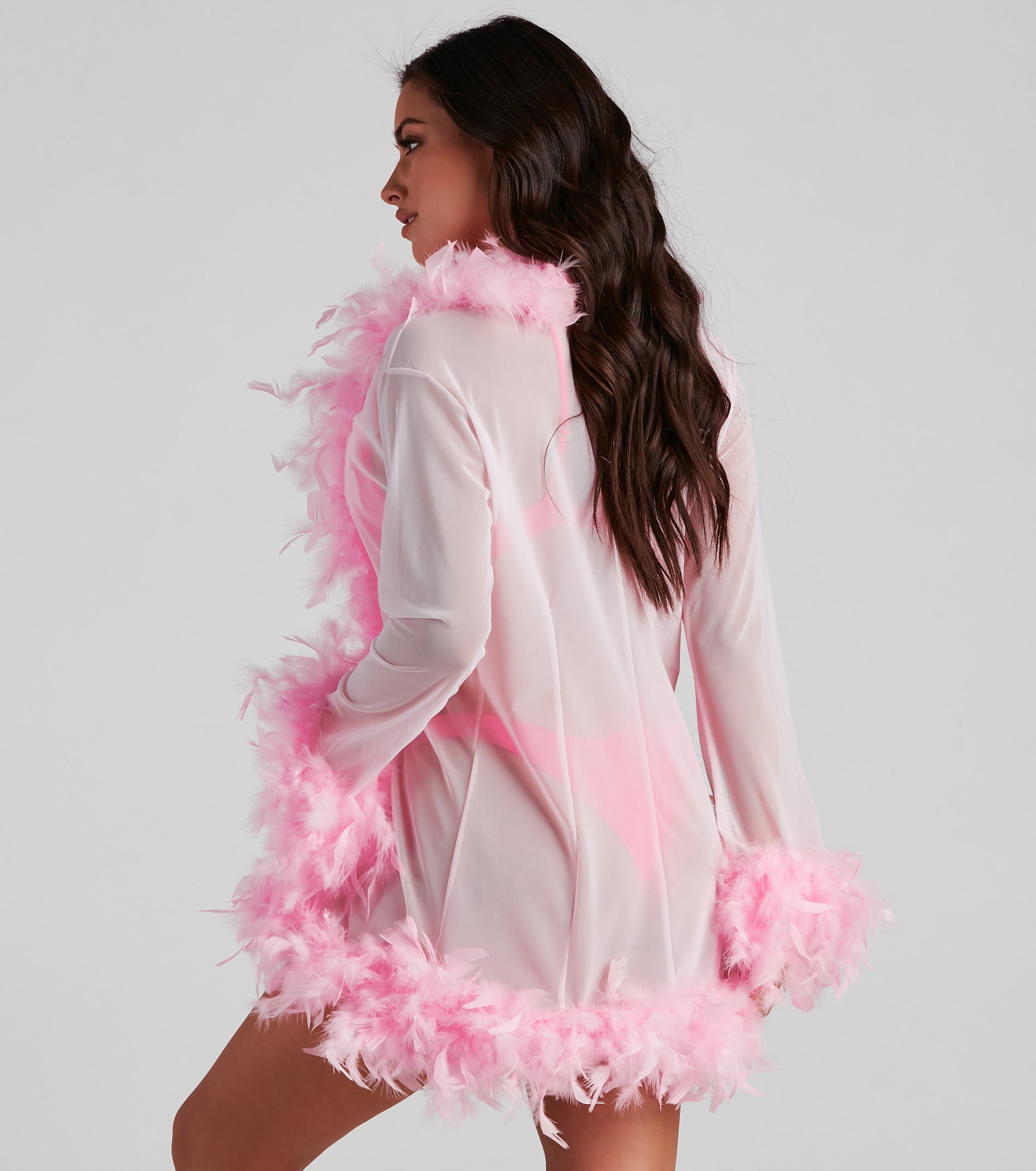 So Seductive Short Mesh Robe - Image 13