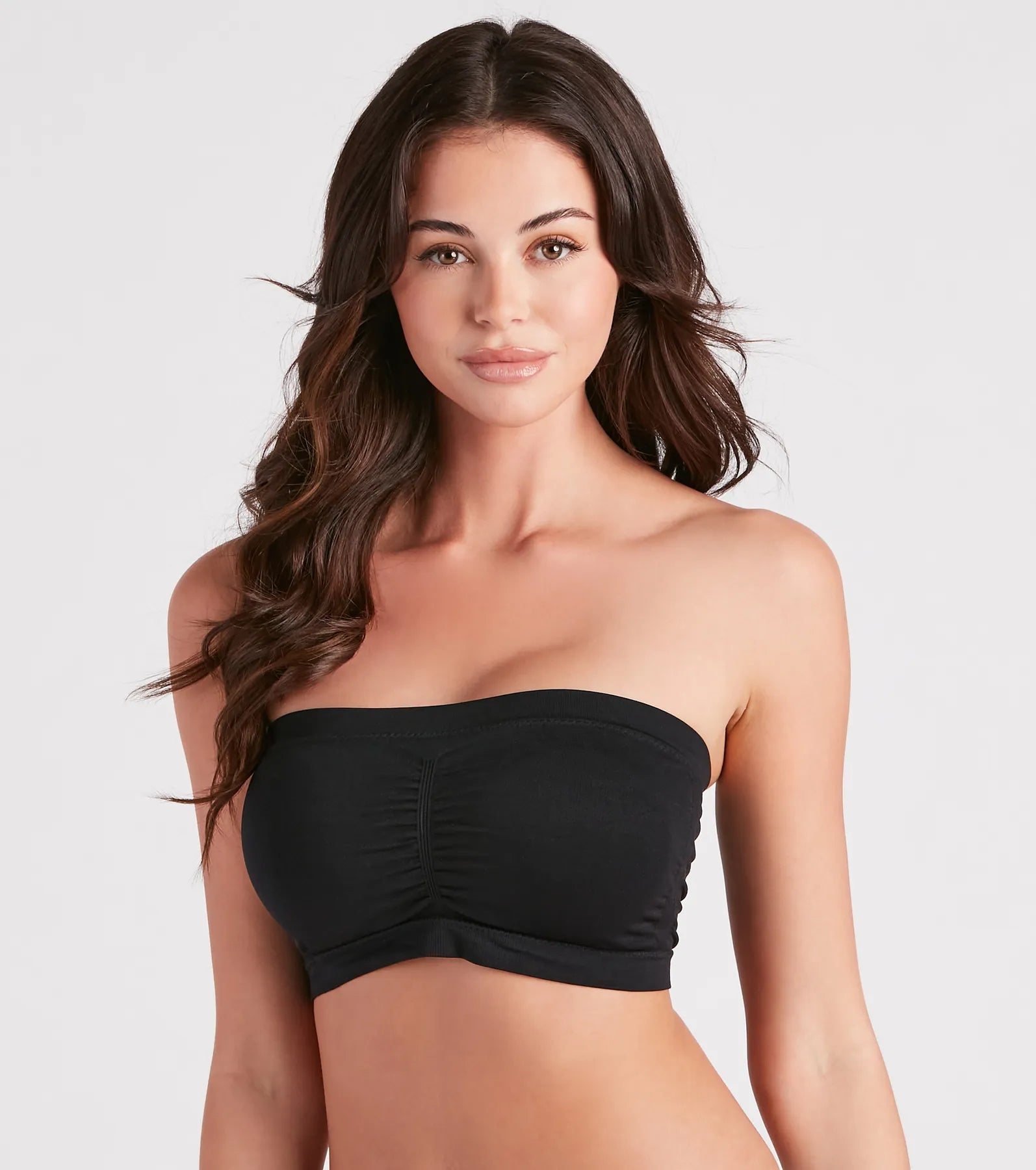 Strapless Ruched Padded Bandeau - Image 7