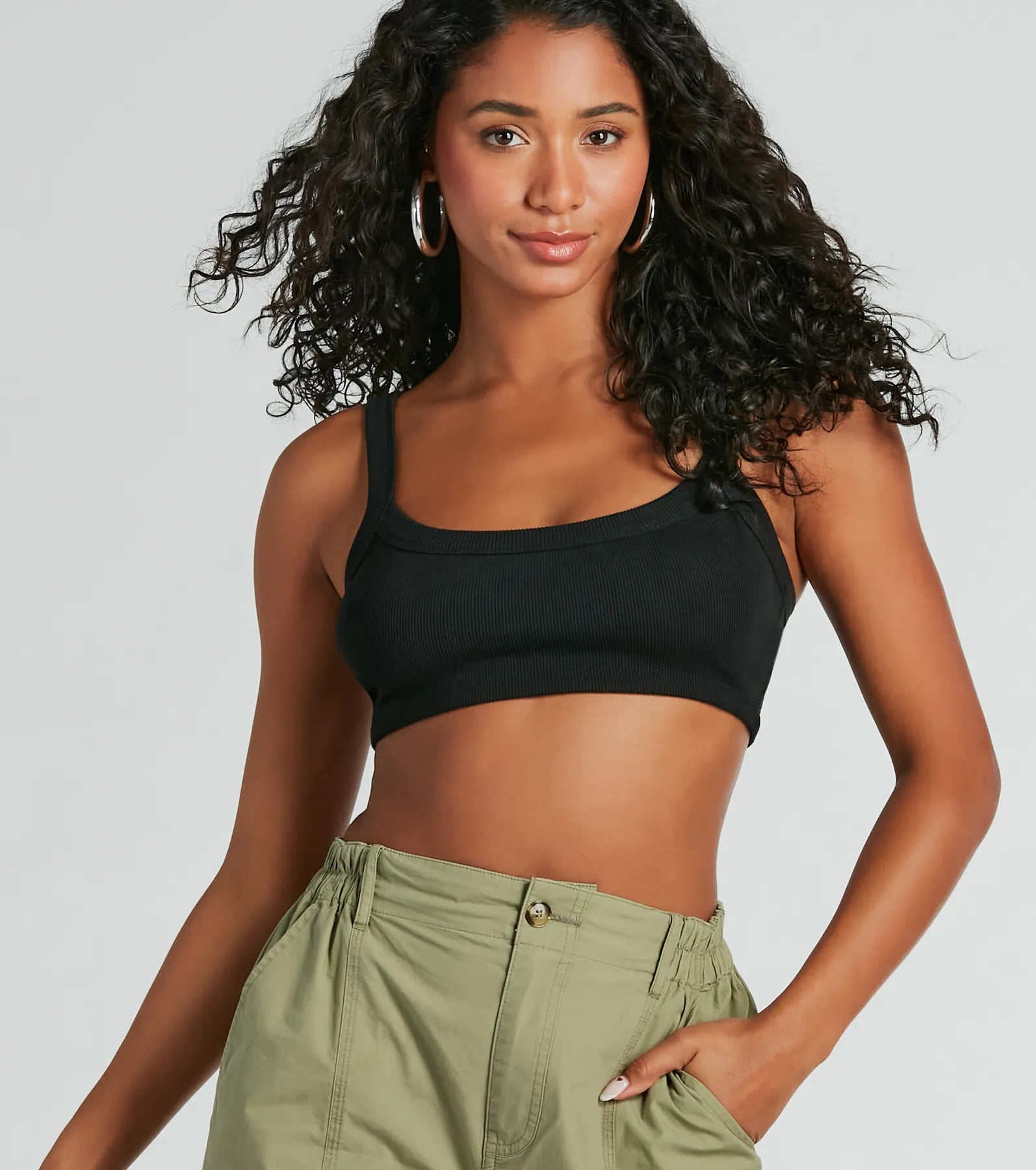 Effortless Essential Ribbed Knit Tank Bralette - Image 4
