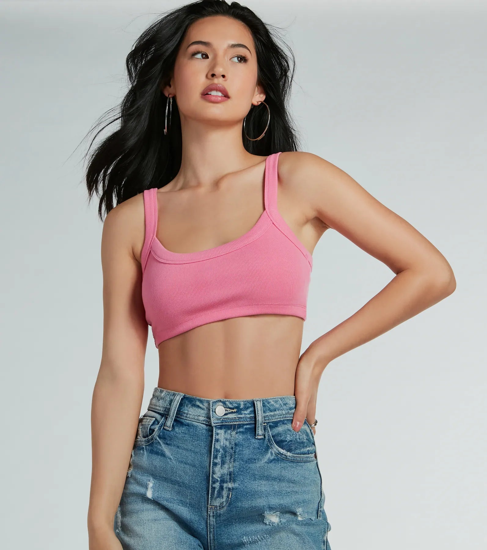 Effortless Essential Ribbed Knit Tank Bralette - Image 9