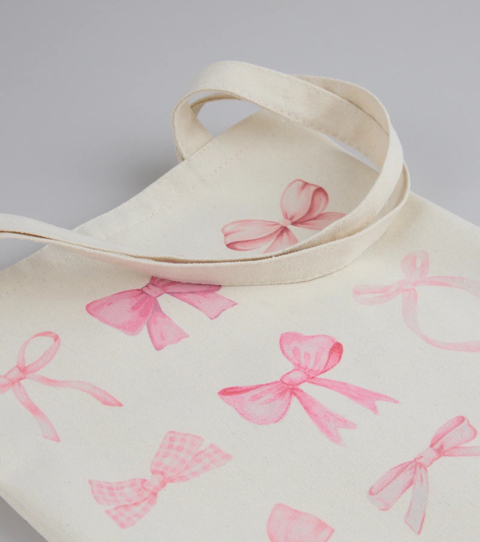 About A Girl Bow Canvas Tote Bag - Image 2