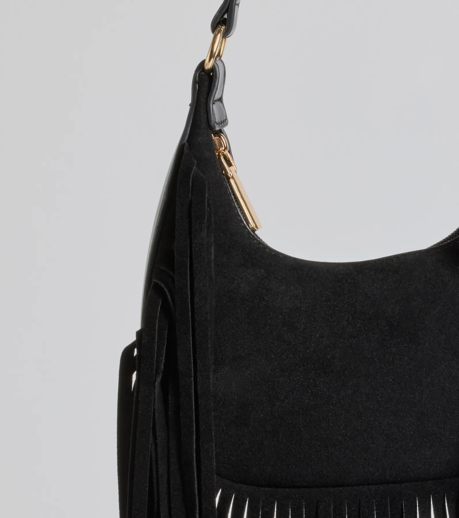 Caught In The Fringe Faux Suede Shoulder Bag - Image 2