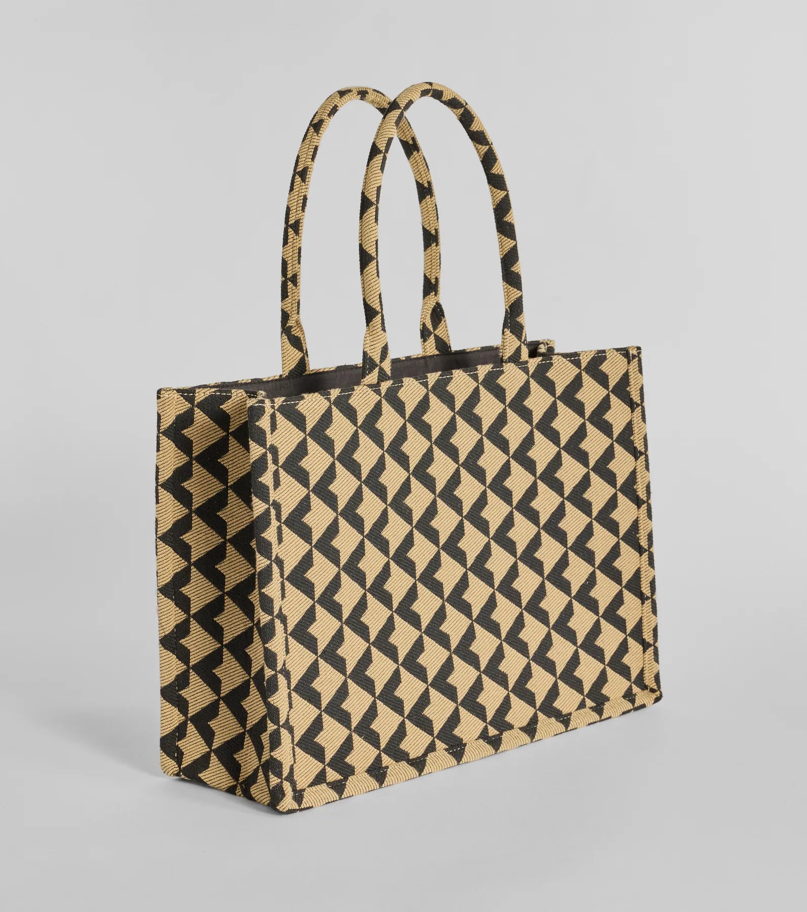On The Go Jacquard Woven Tote Bag - Image 2