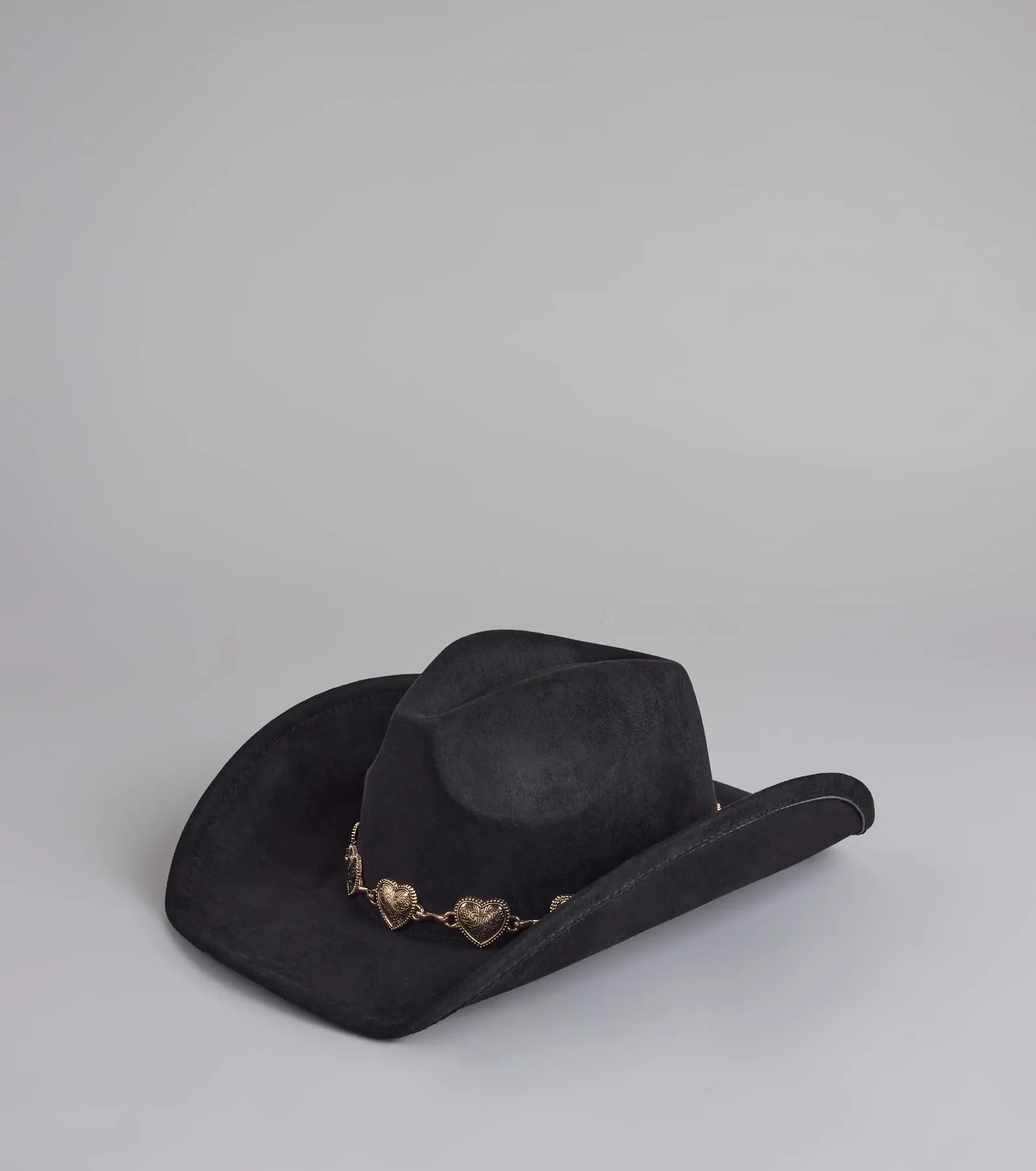 Western Babe Heart Concho Trim Cowboy Hat - Image 3