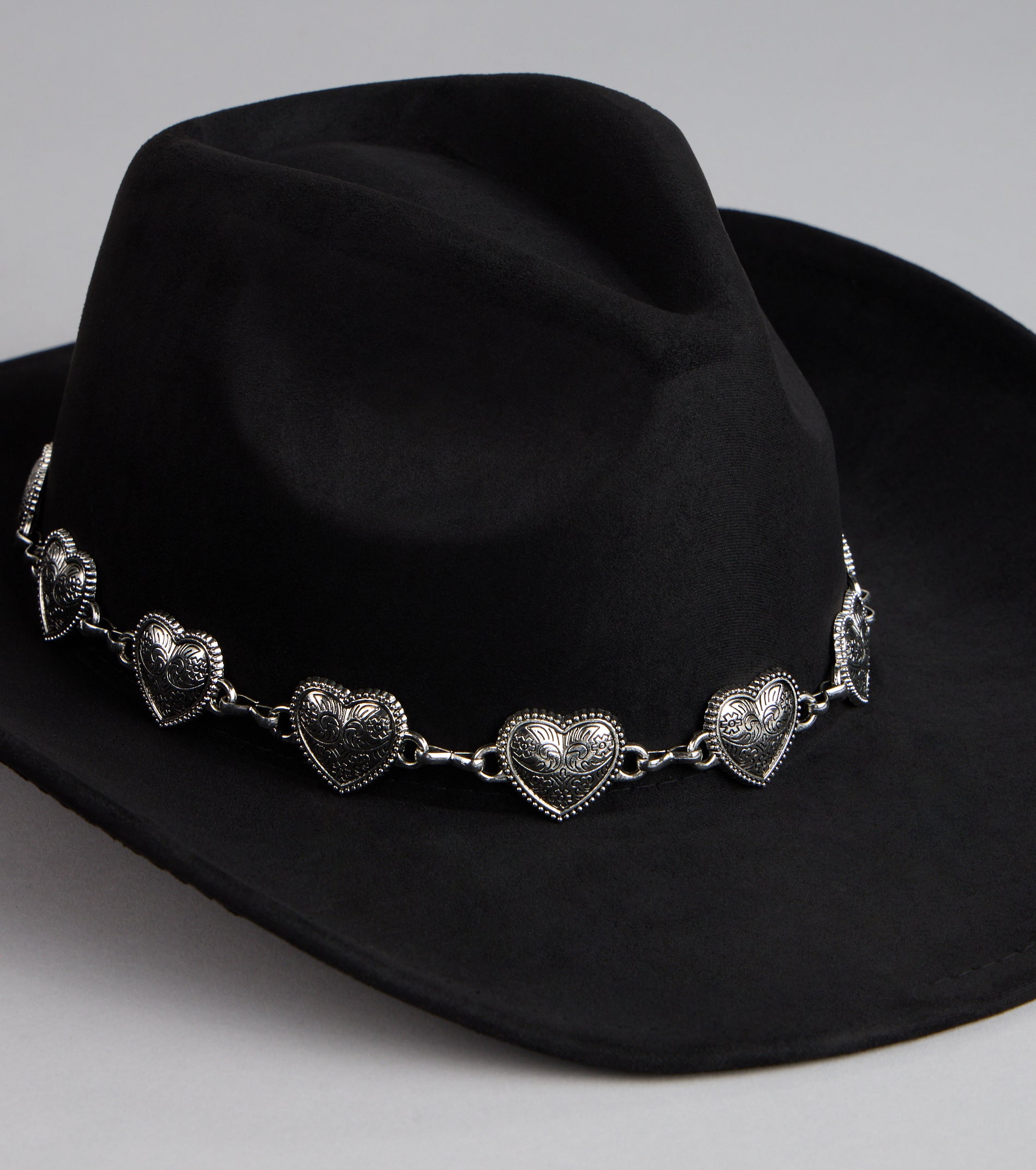 Western Babe Heart Concho Trim Cowboy Hat - Image 7