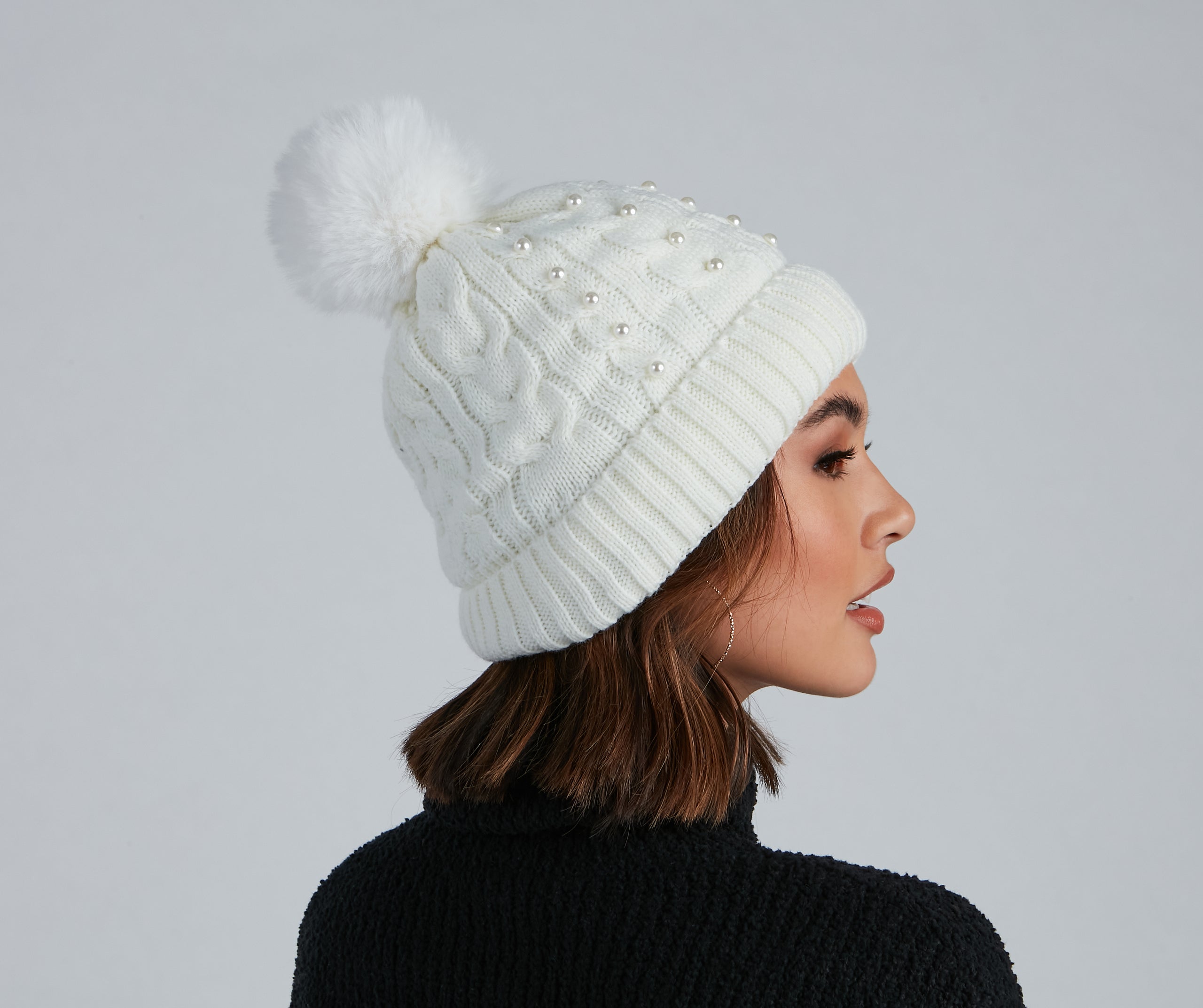 Pearl Of Cozy Pom Beanie - Image 2