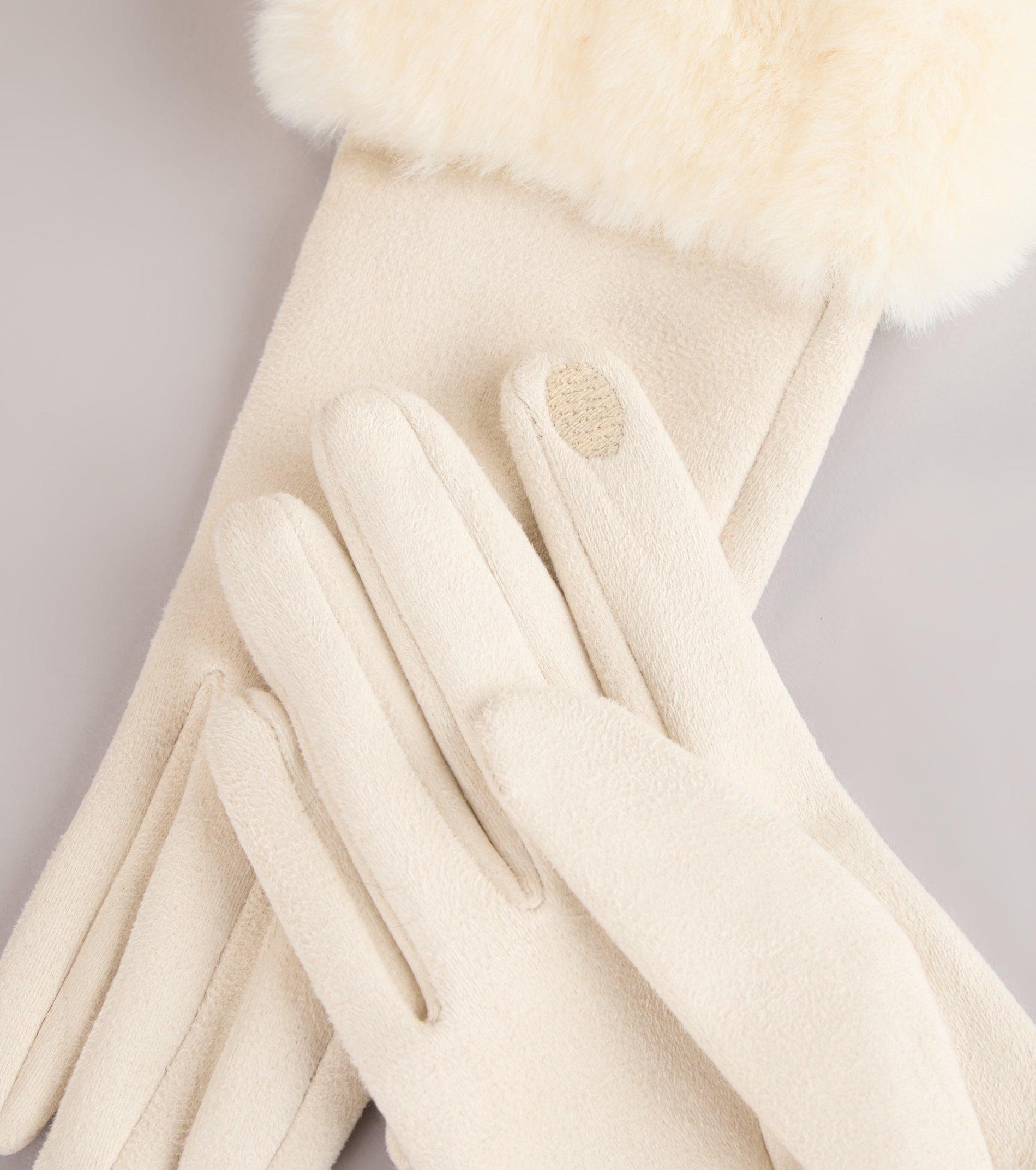 Cold Weather Luxe Faux Fur Trim Gloves - Image 6