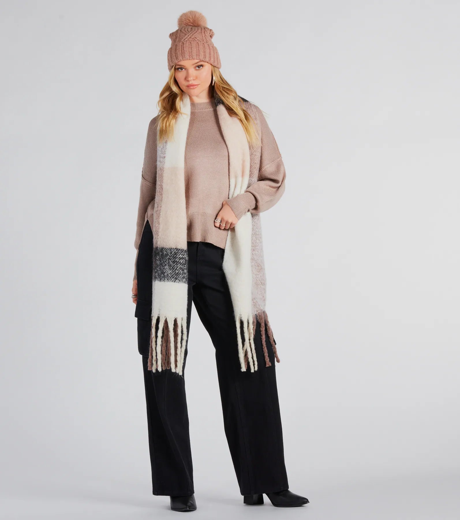 Must-Have Fringe Plaid Scarf - Image 2