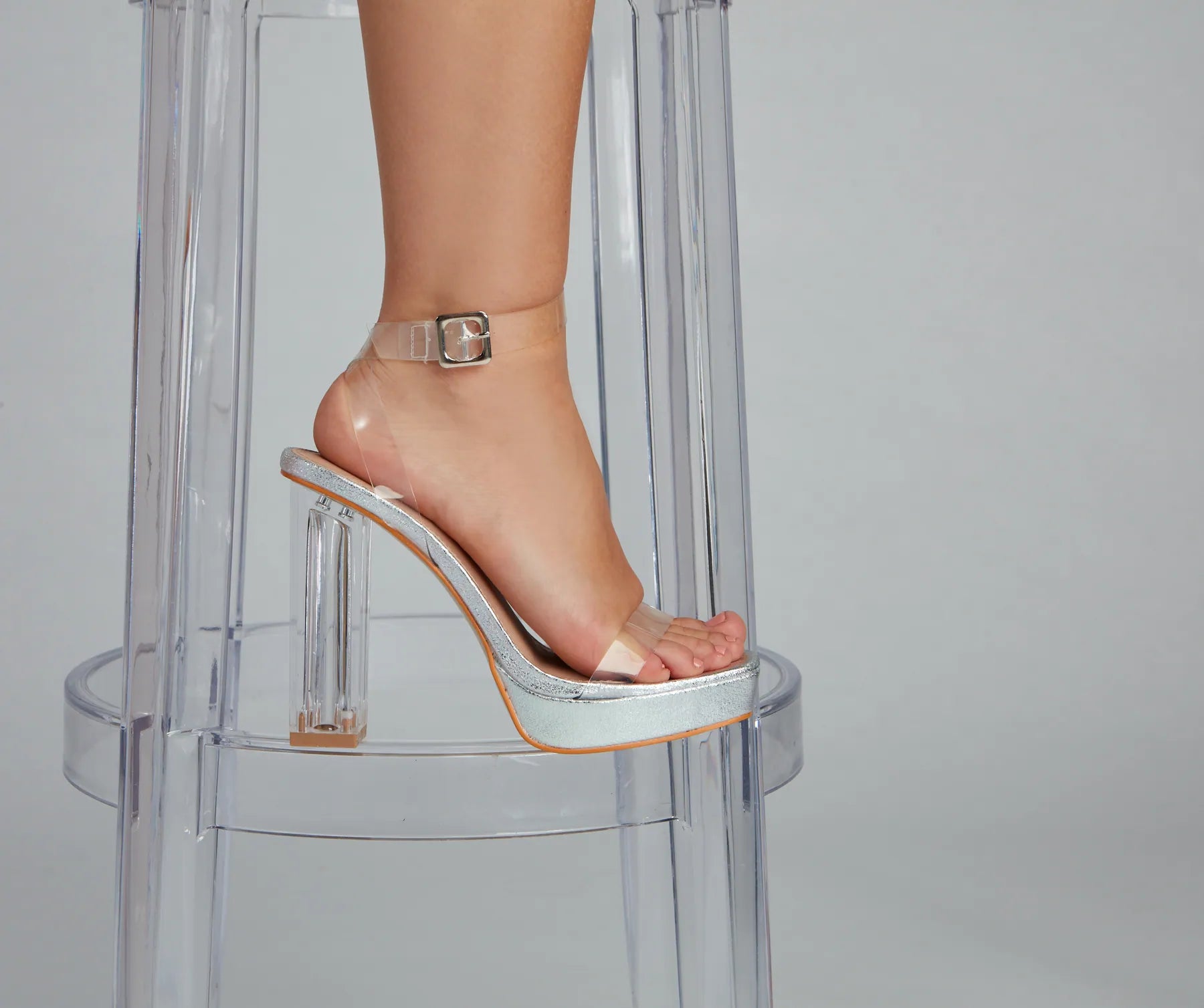 The Glam Life Lucite Platform Heels - Image 6