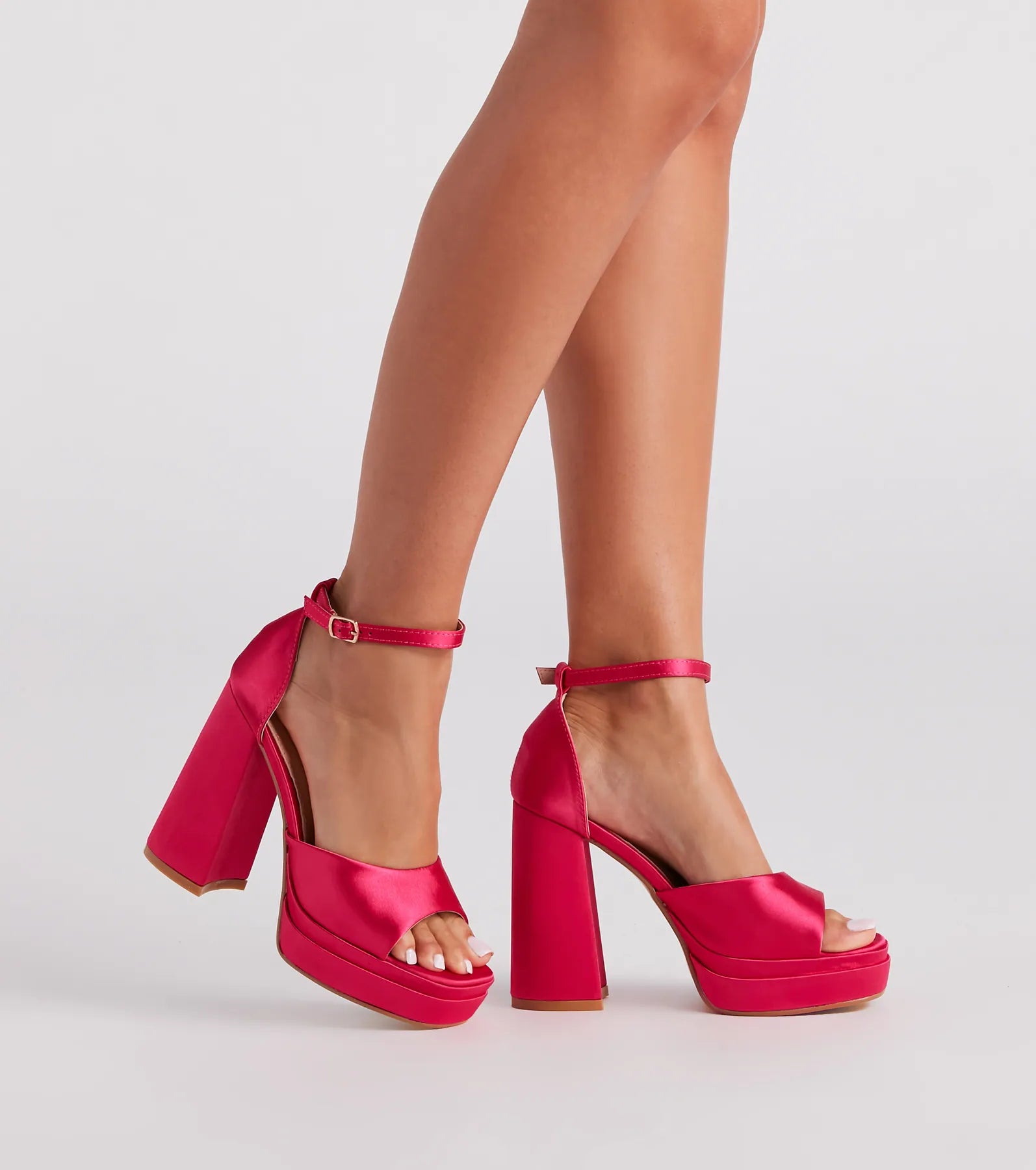 Something New Satin Platform Heels - Image 5