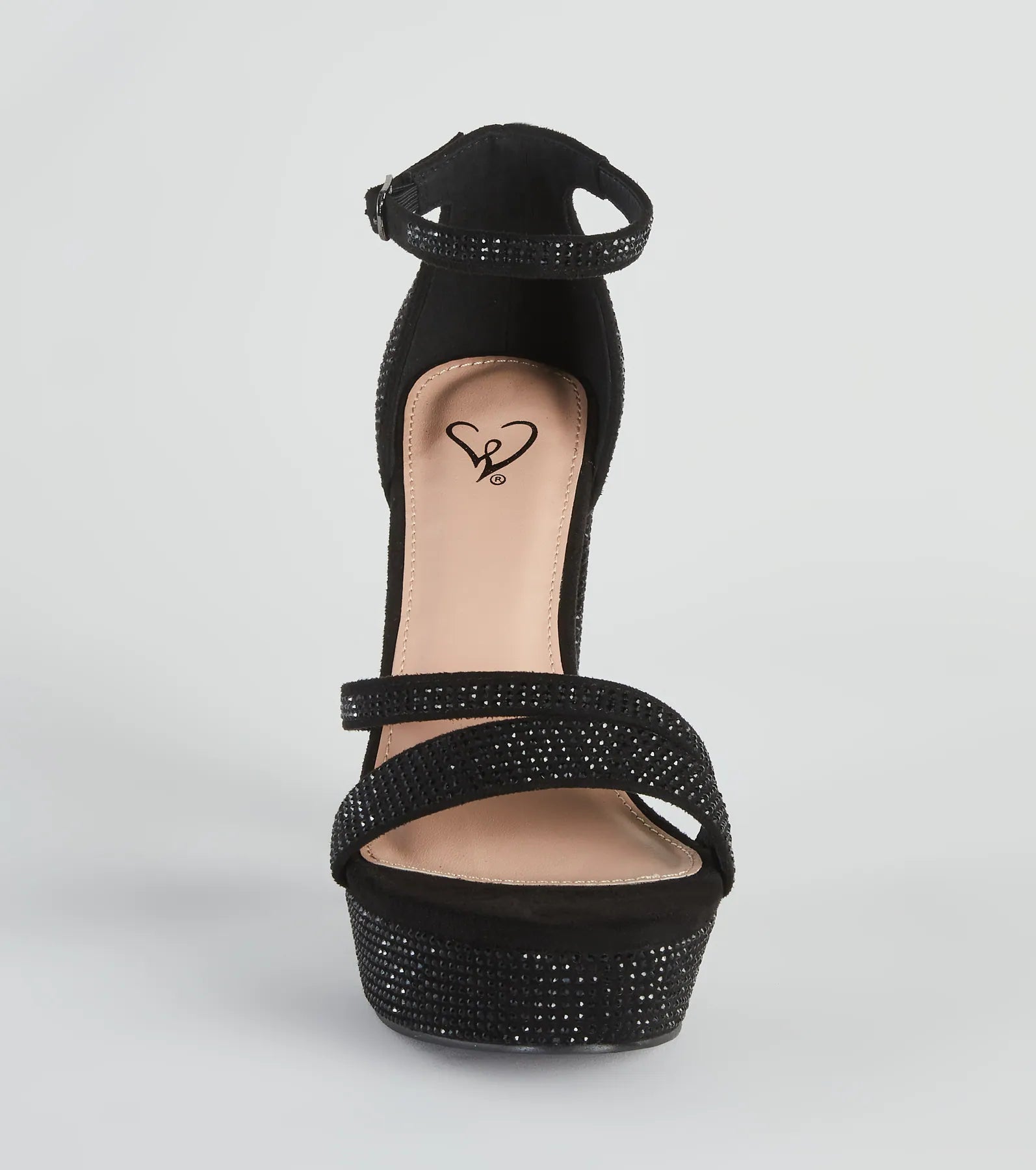 Glitzy Status Rhinestone Platform Heels - Image 3