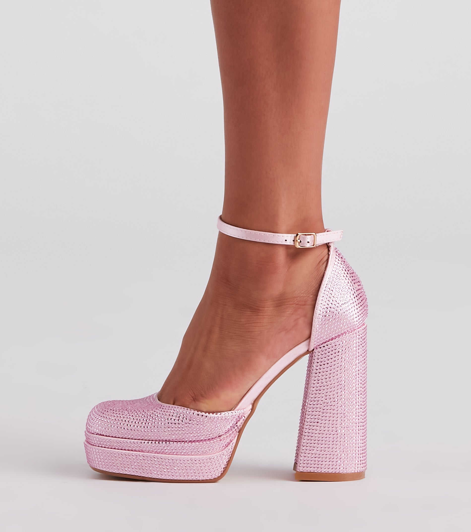 Glam Diva Rhinestone Platform Heels - Image 3