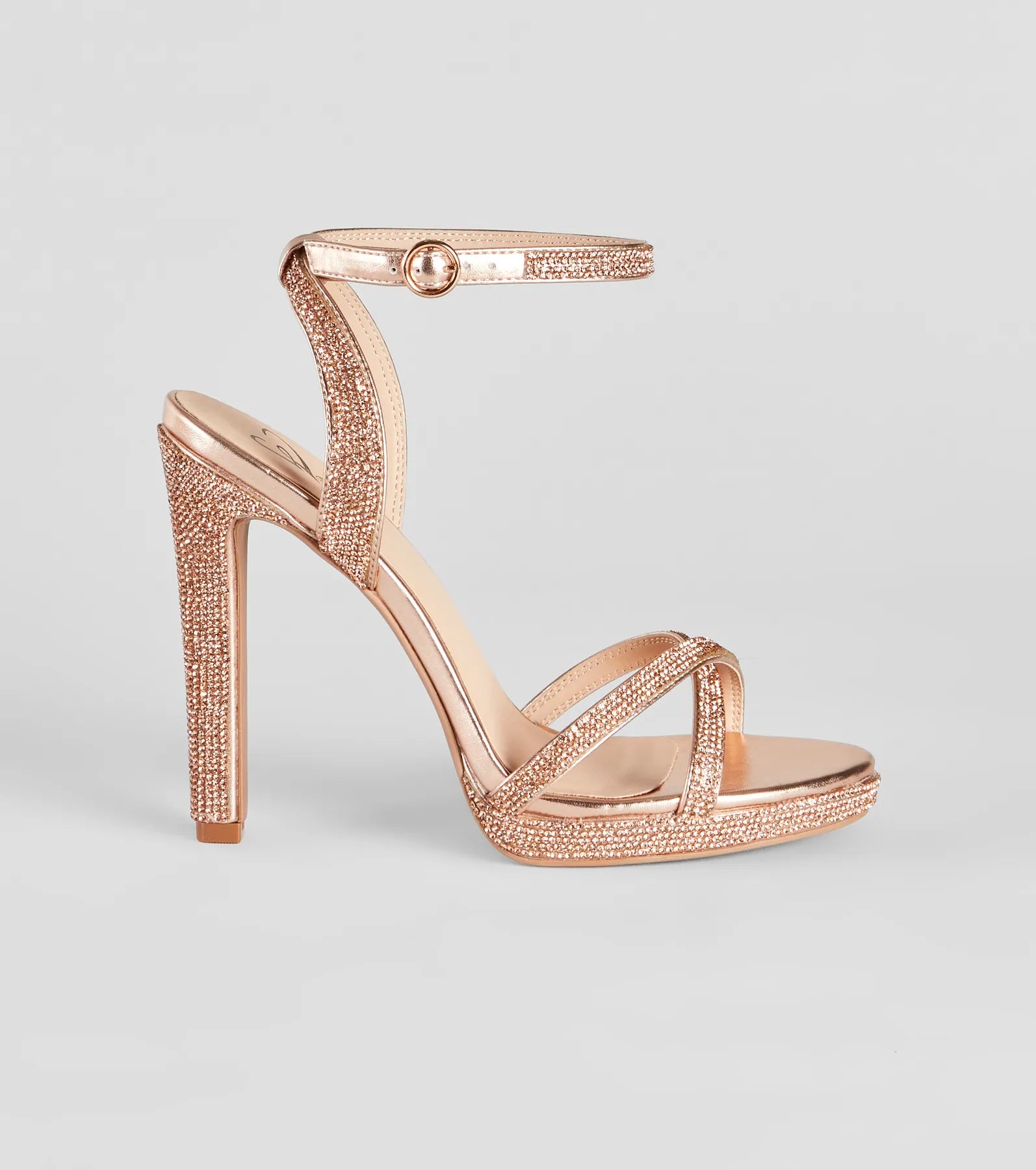 Sparkle Crossing Rhinestone Stiletto Heels - Image 2