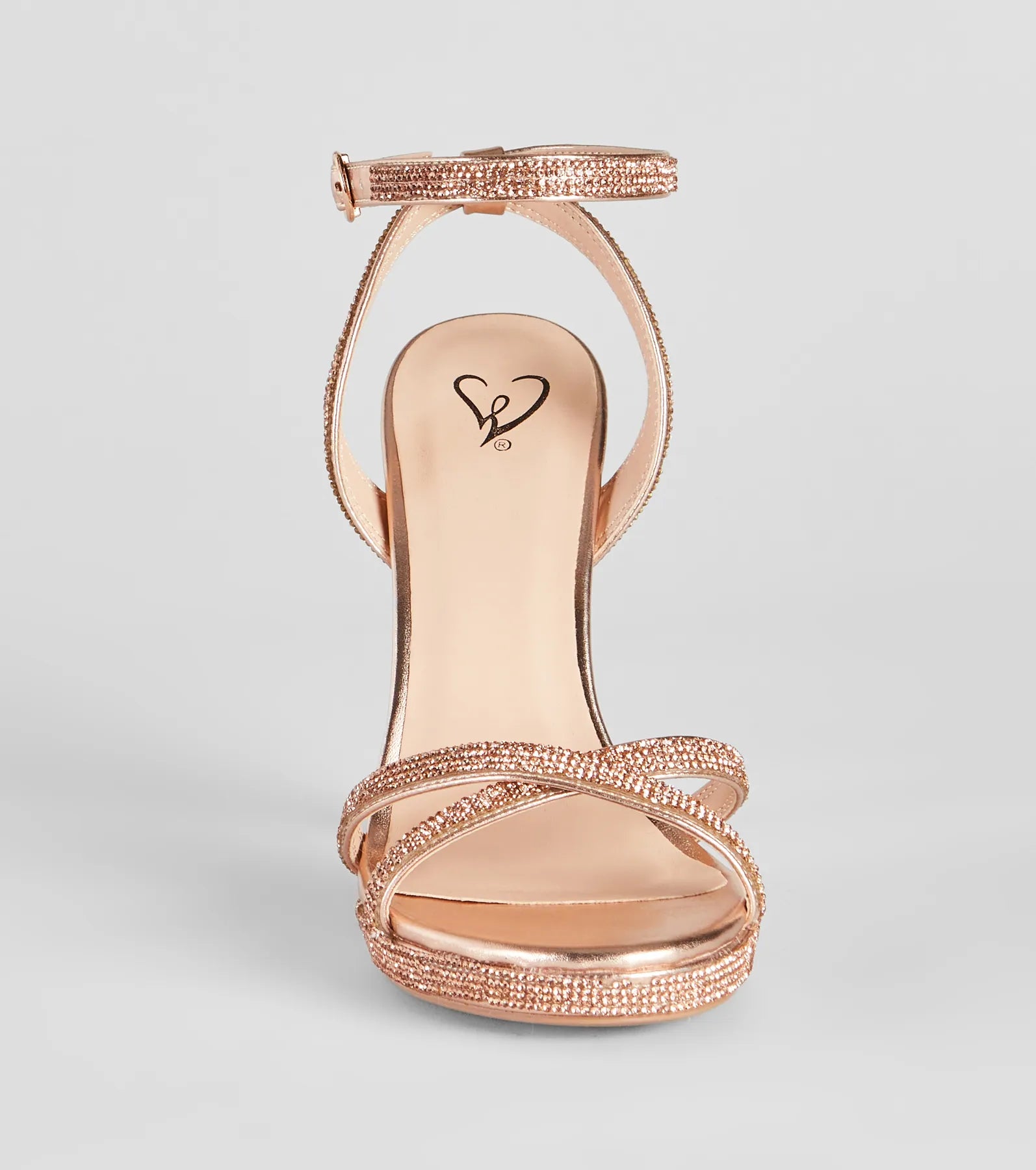 Sparkle Crossing Rhinestone Stiletto Heels - Image 3
