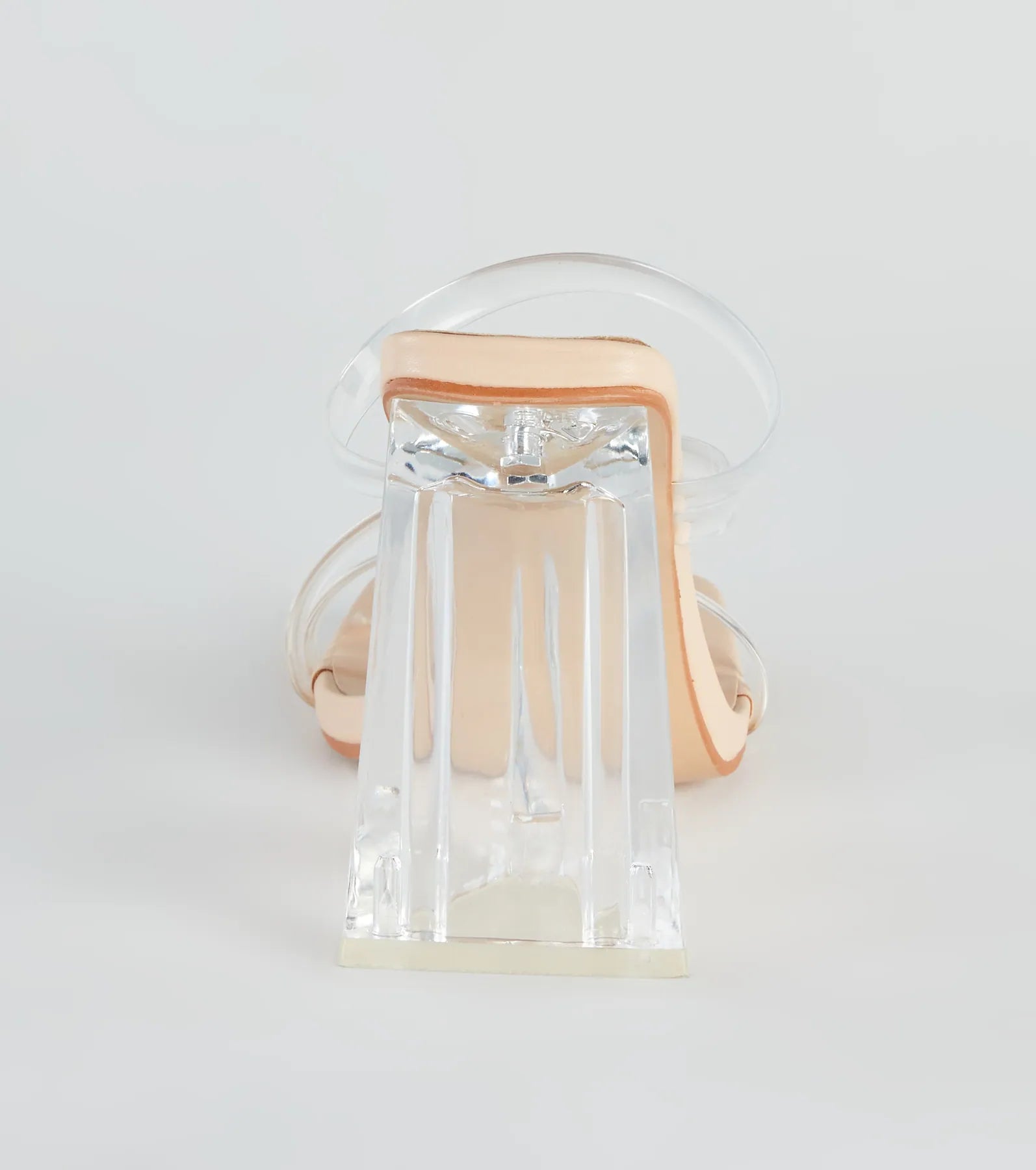 Stay Clear PVC Strappy Lucite Block Heels - Image 4
