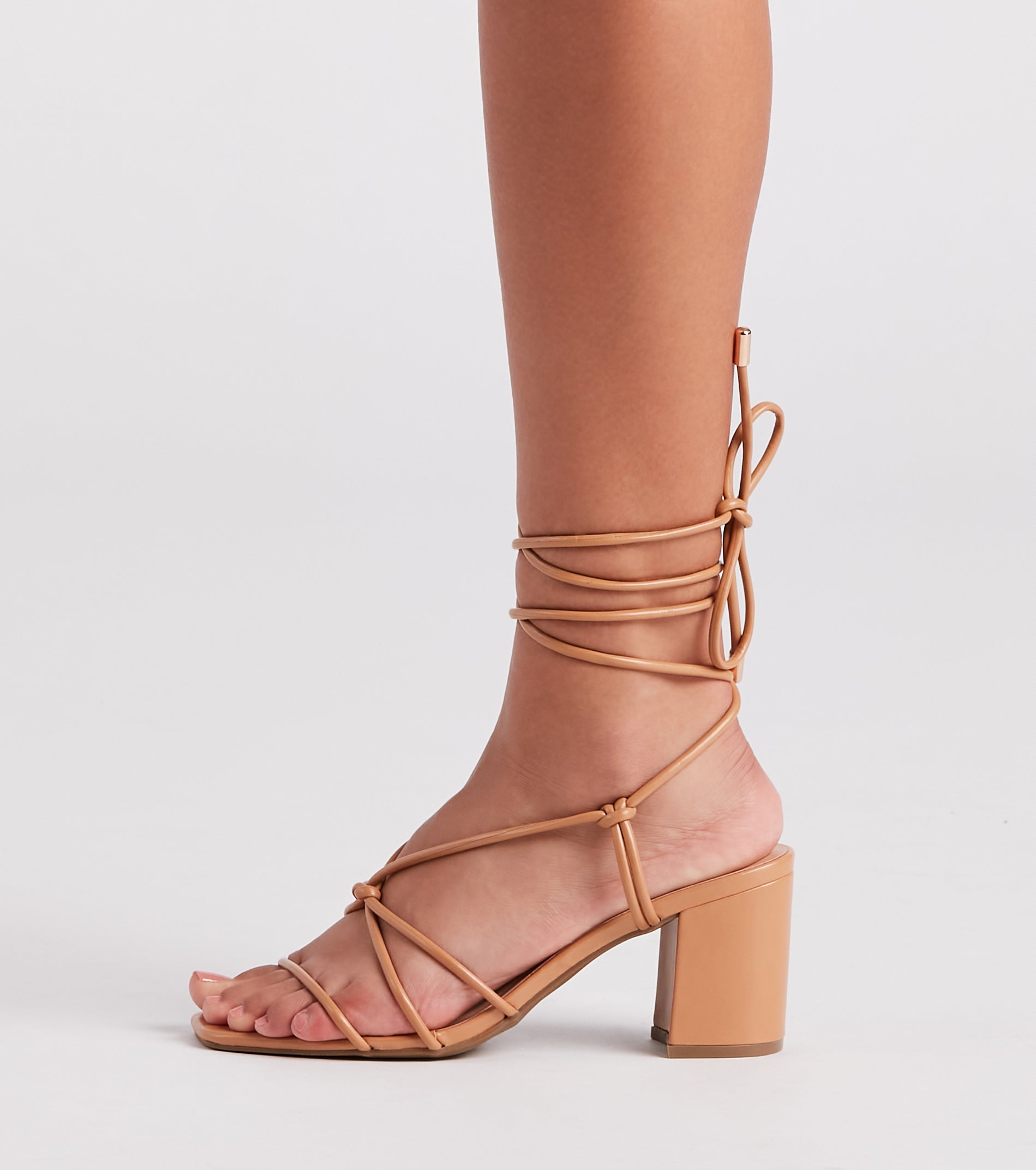 Best Style Forward Lace-Up Block Heels - Image 7