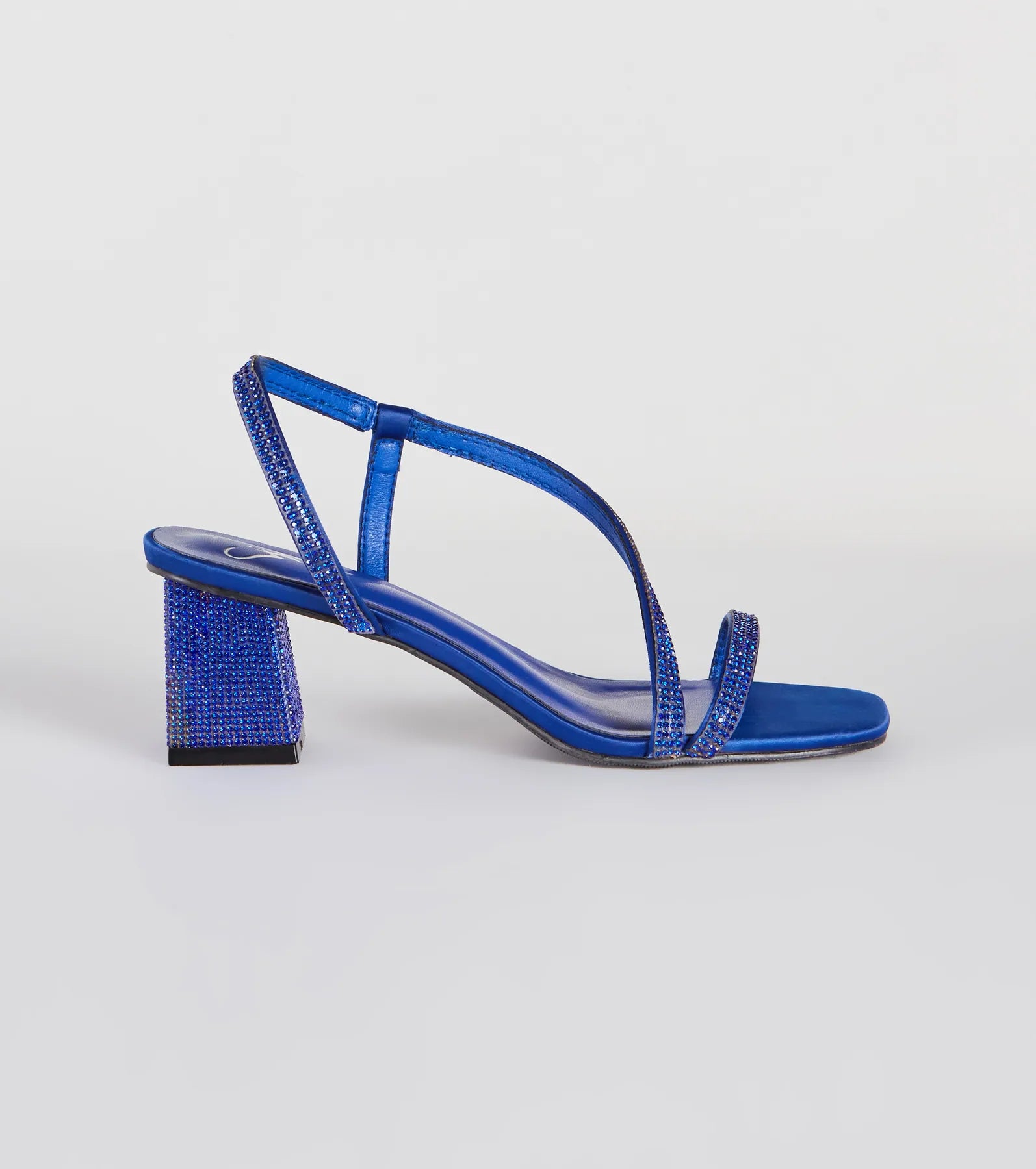 Step Out To Sparkle Satin Rhinestone Heels - Image 2