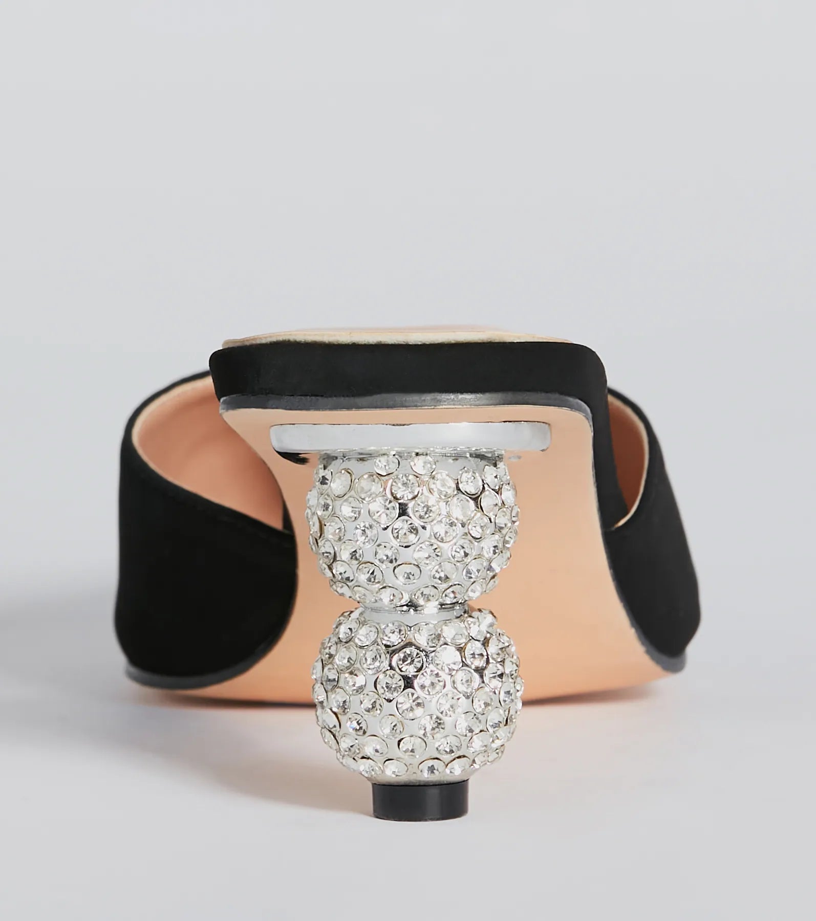 Elevated Elegance Rhinestone Heel Mules - Image 4