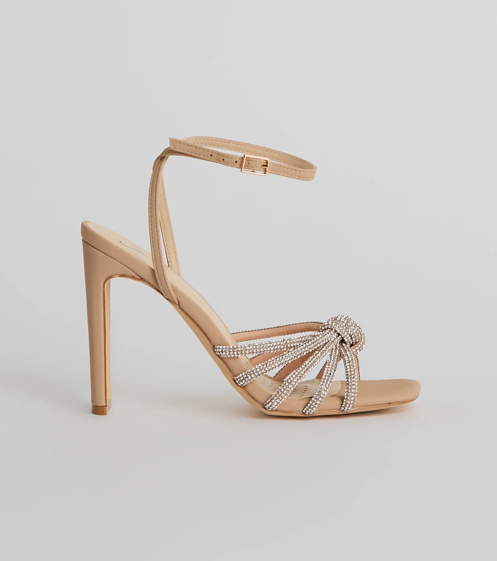Here To Dazzle Rhinestone Strappy Block Heels - Image 6