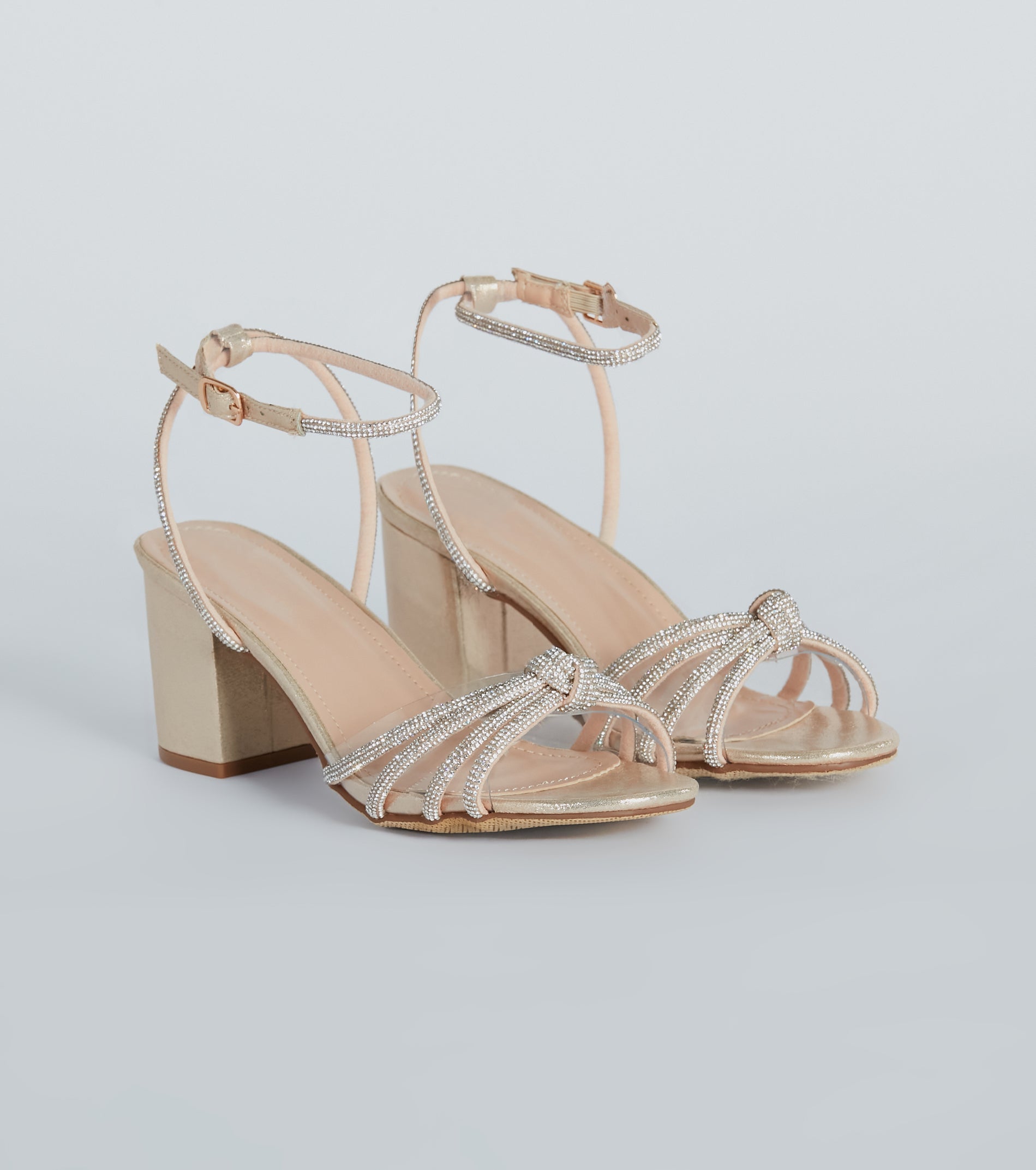 Dancing Shoes Rhinestone Short Block Heels - Image 9