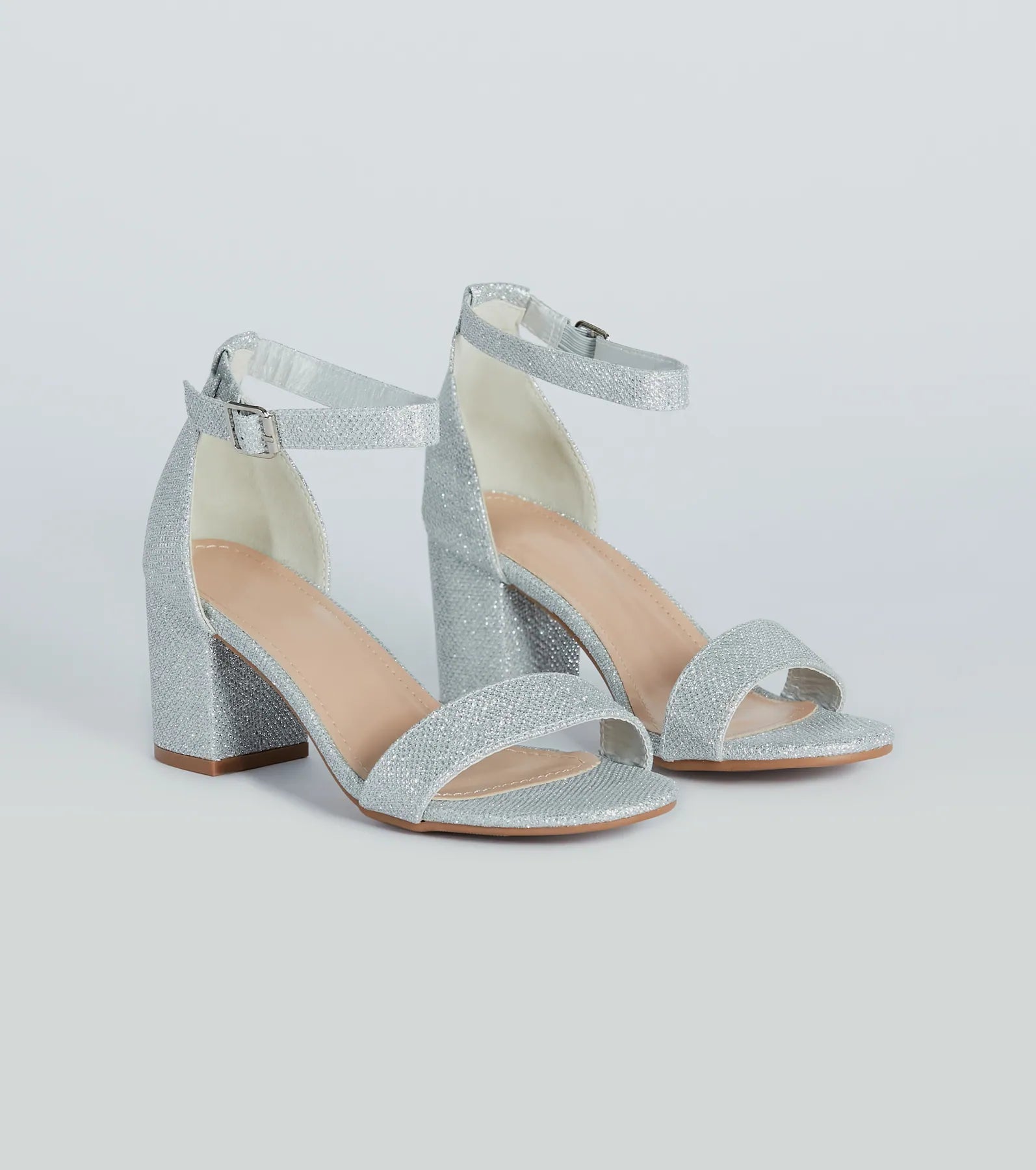 Shine Factor Metallic Low-Block Heels - Image 5