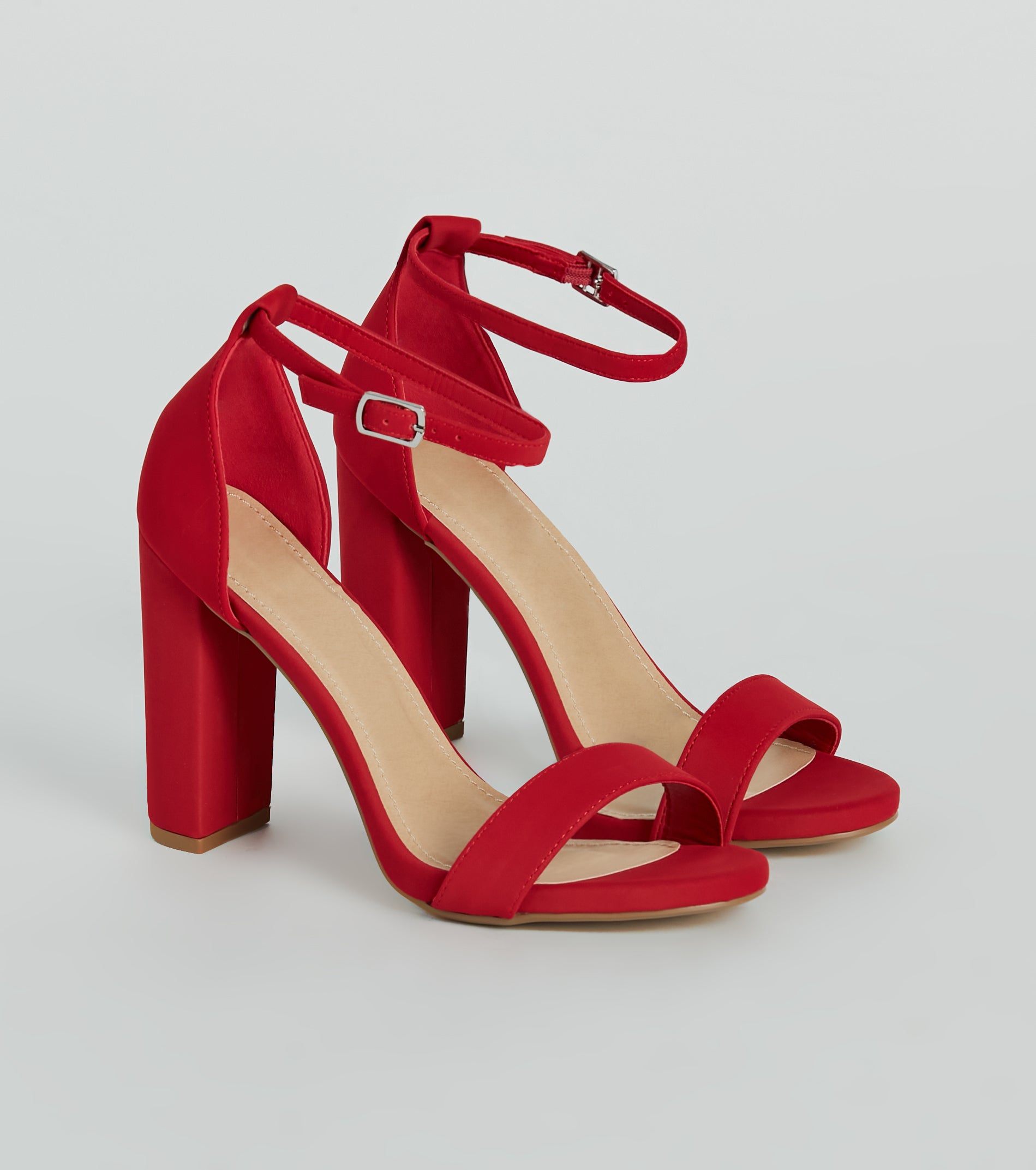 Sophisticated Look Nubuck Block Heels - Image 5