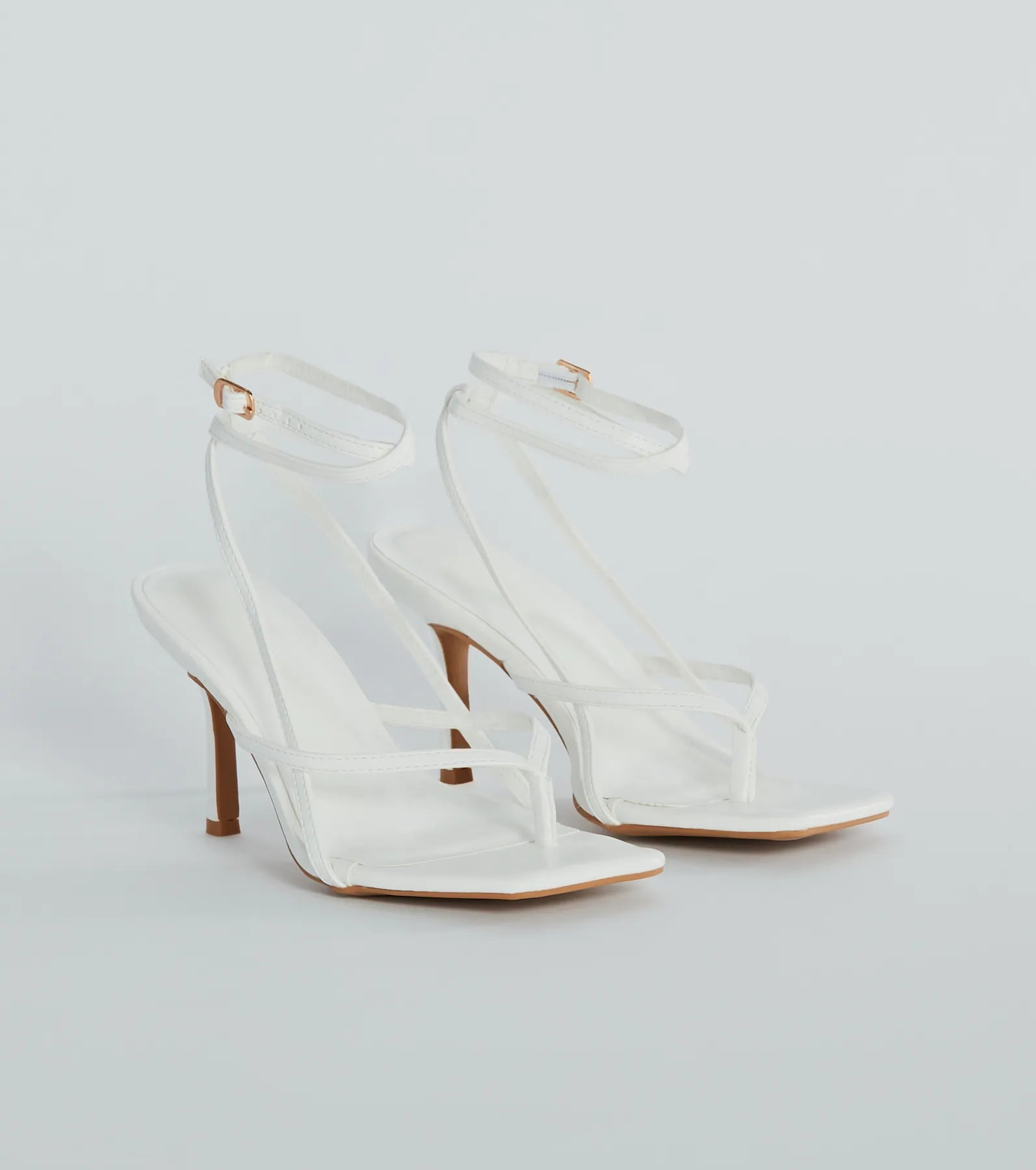 Eye-Catching Pop Strappy Thong Stiletto Sandals - Image 5