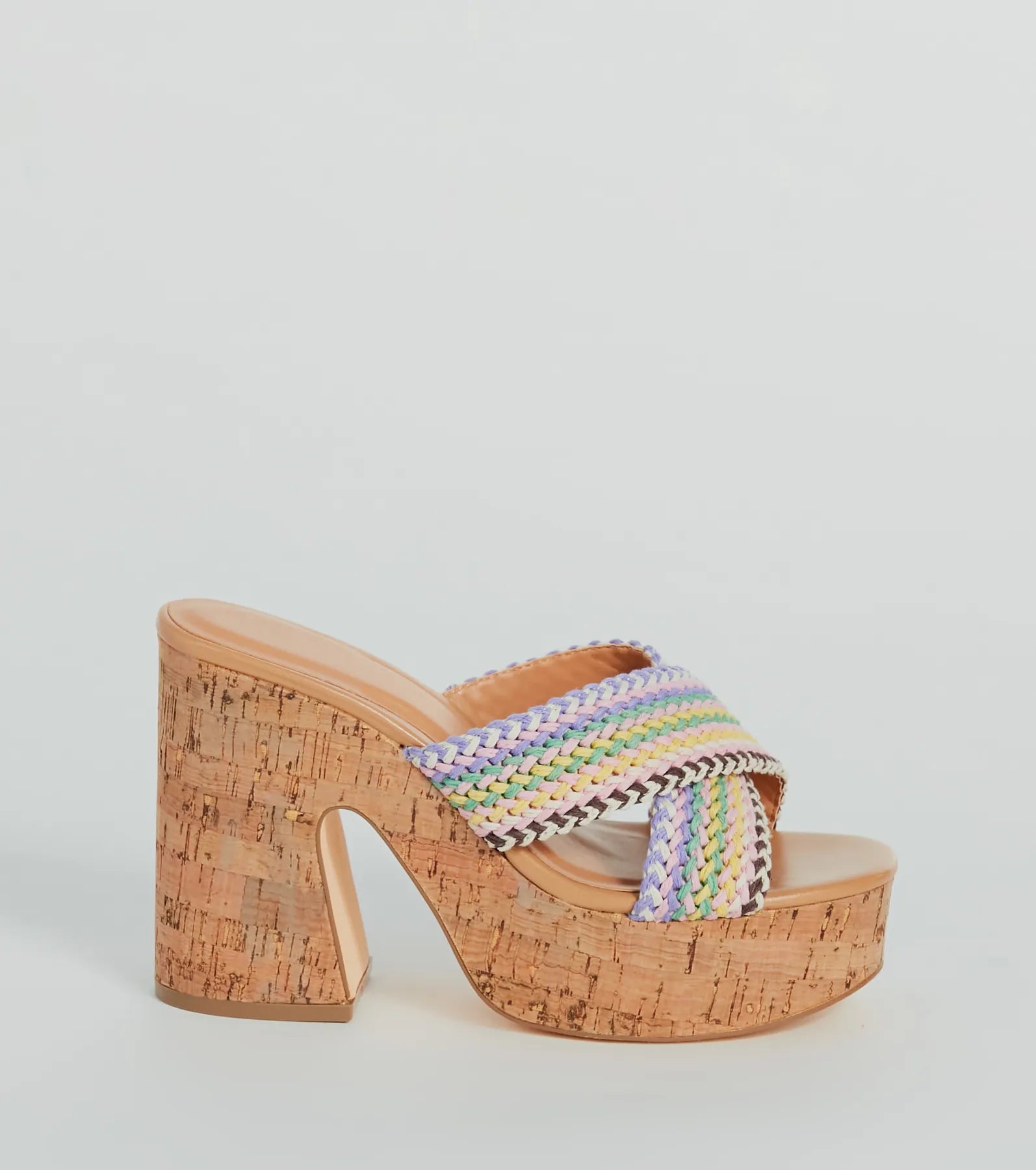 Sunset Vibes Braided Strap Platform Sandals - Image 2