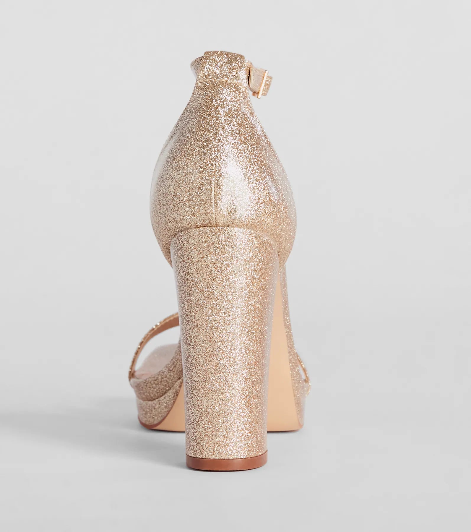 Capture Sparkle Glitter Platform Block Heels - Image 4