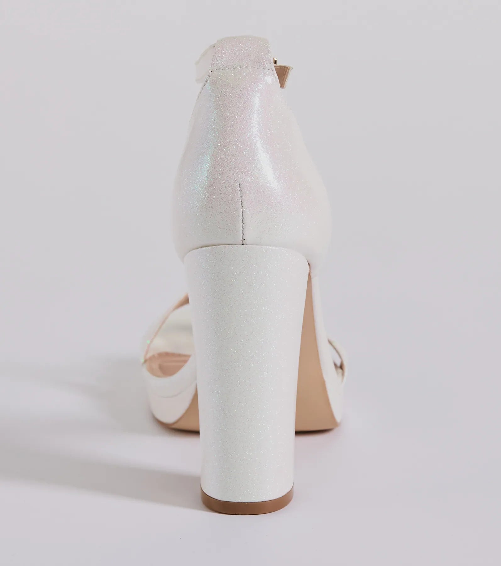 Capture Sparkle Glitter Platform Block Heels - Image 12