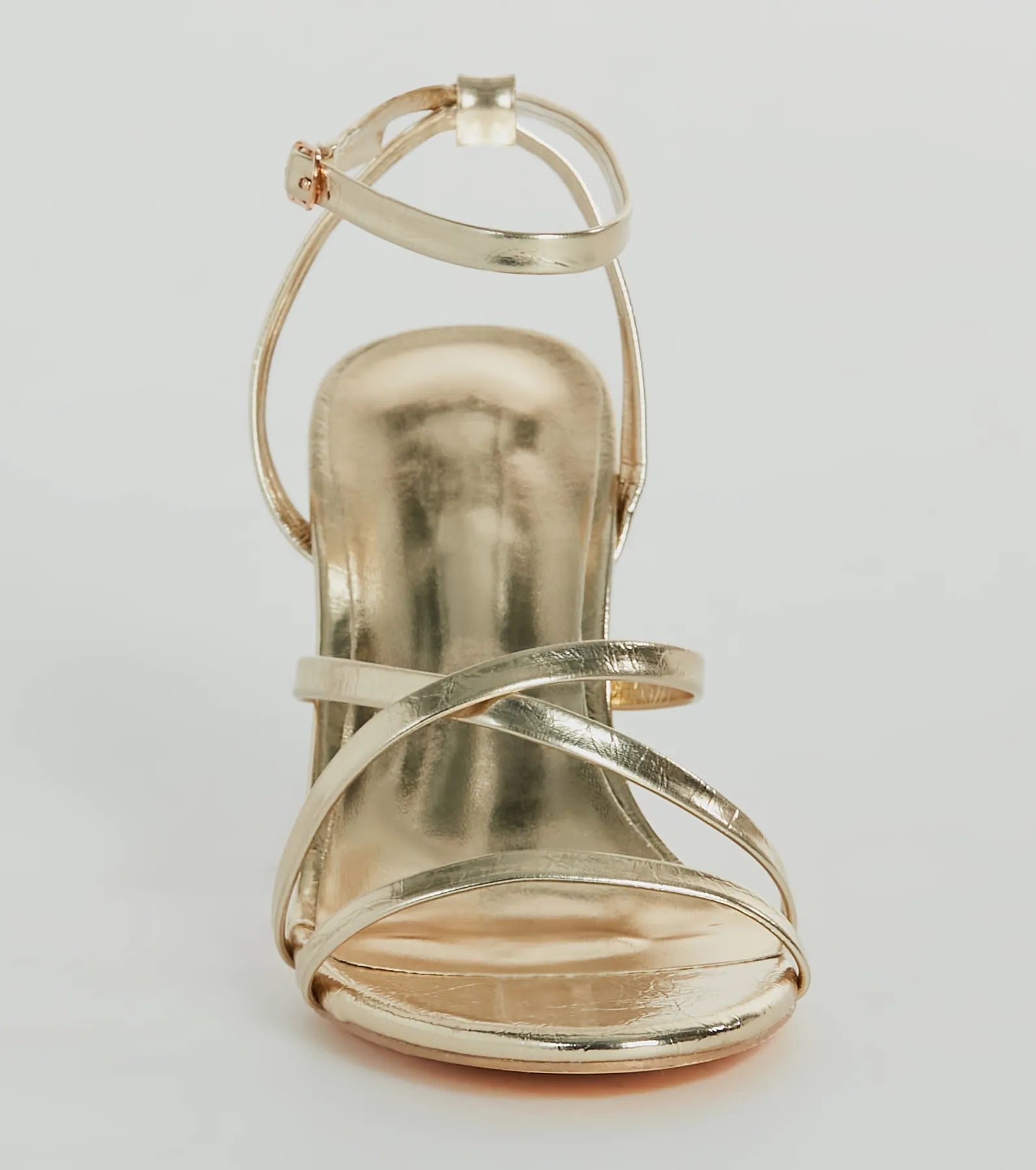 Ahead Of The Crowd Strappy Metallic Stiletto Heels - Image 3