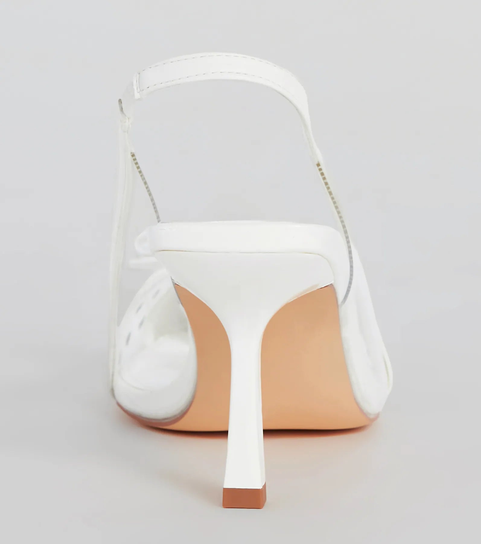 Adorably Posh Polka Dot Mesh Slingback Pumps - Image 4