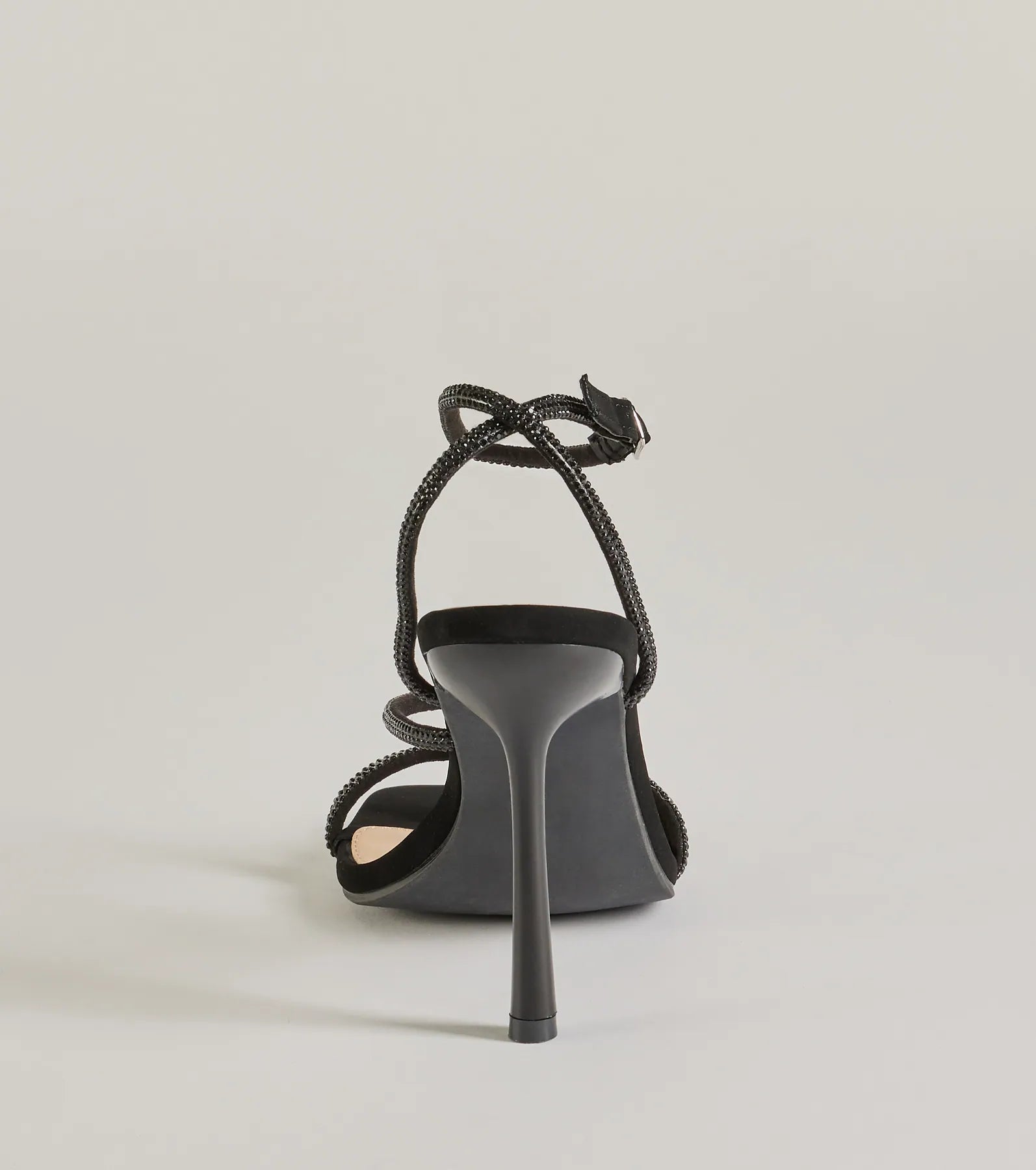 Amped Up Glam Rhinestone Strappy Stiletto Heels - Image 4