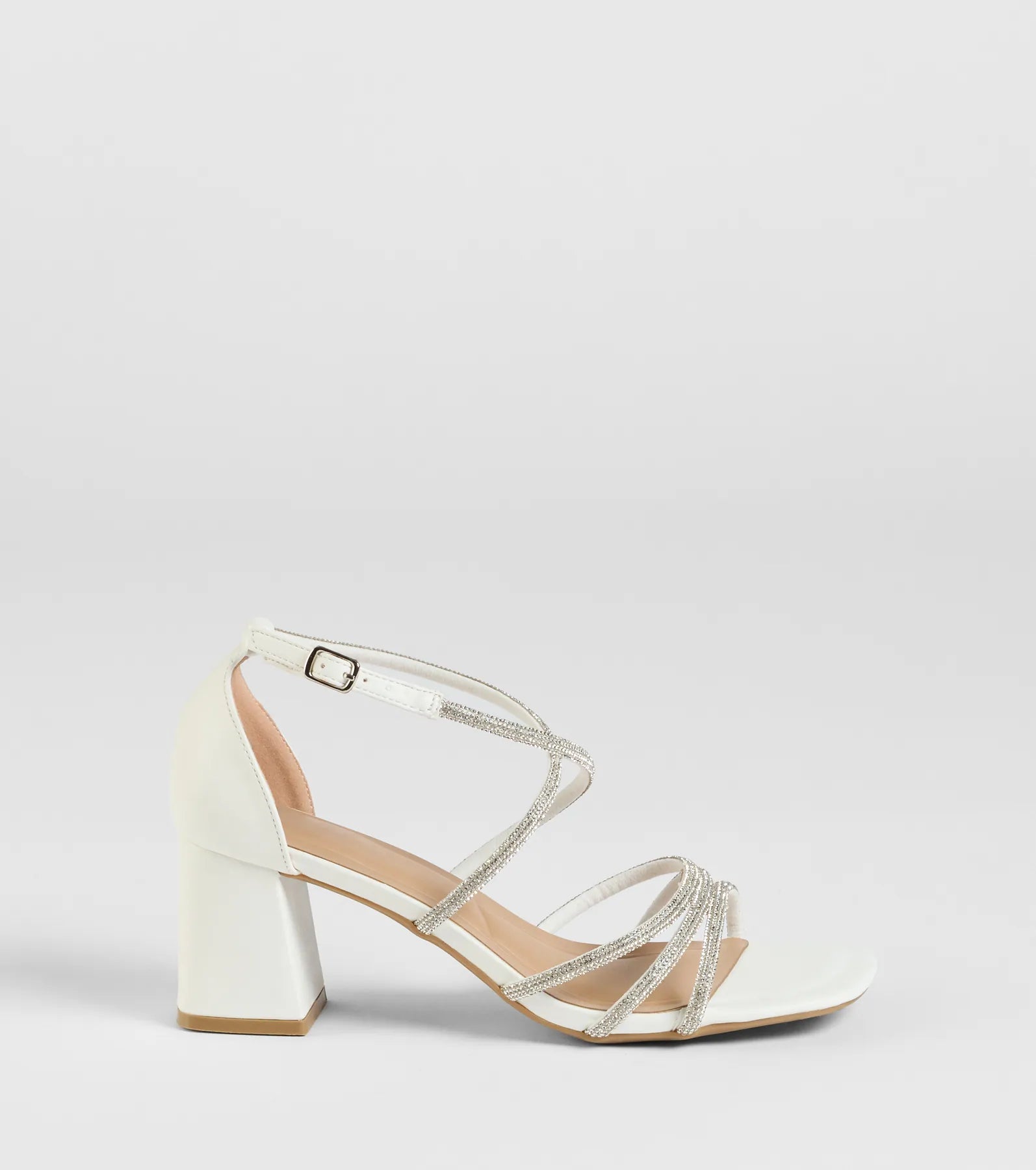 A-List Glam Rhinestone Strappy Block Heels - Image 10