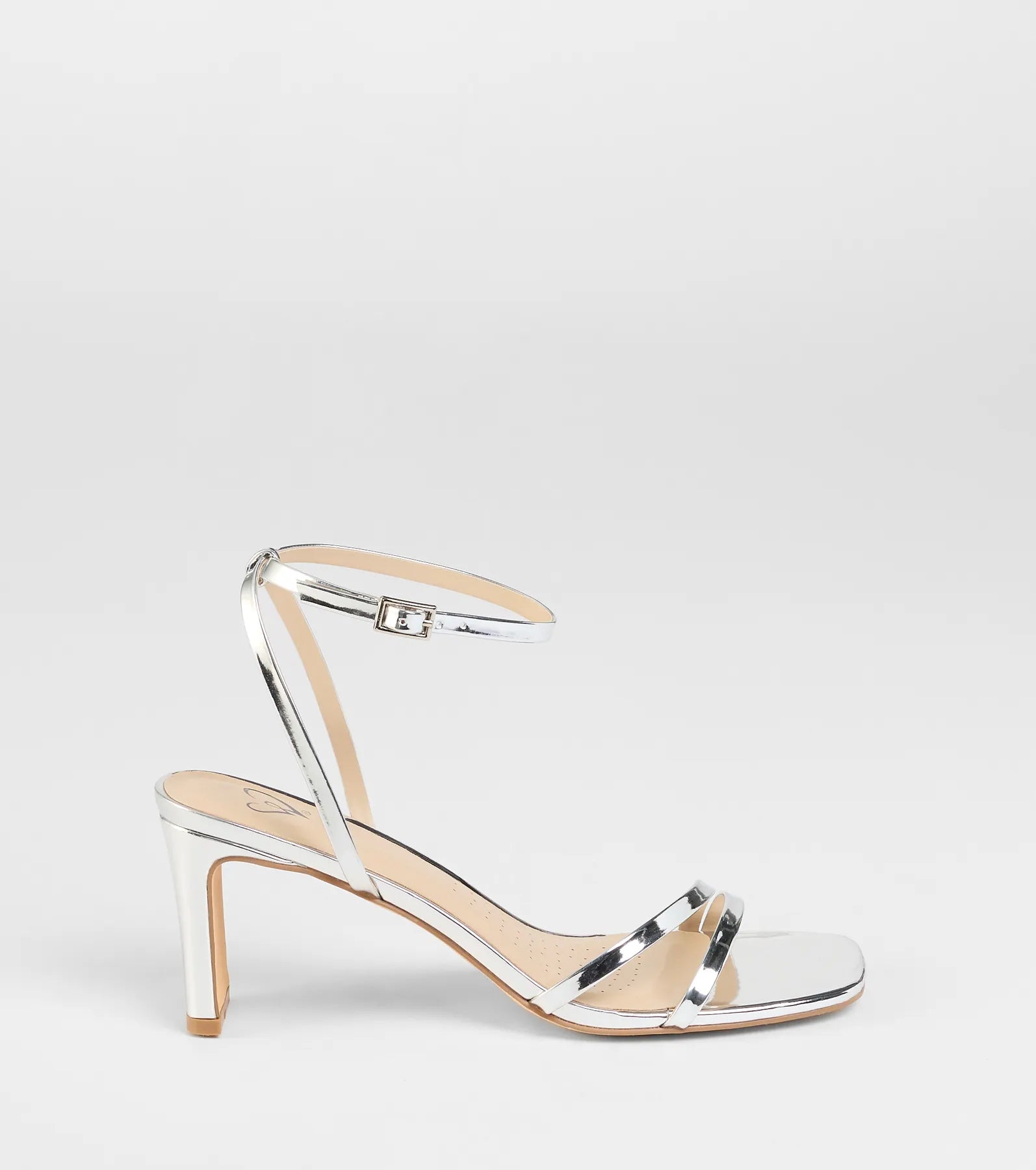 So Obsessed Metallic Strappy Block Heels - Image 2