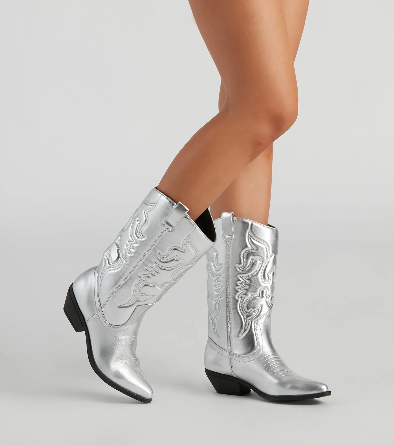 Major Glam Metallic Cowboy Boots - Image 10