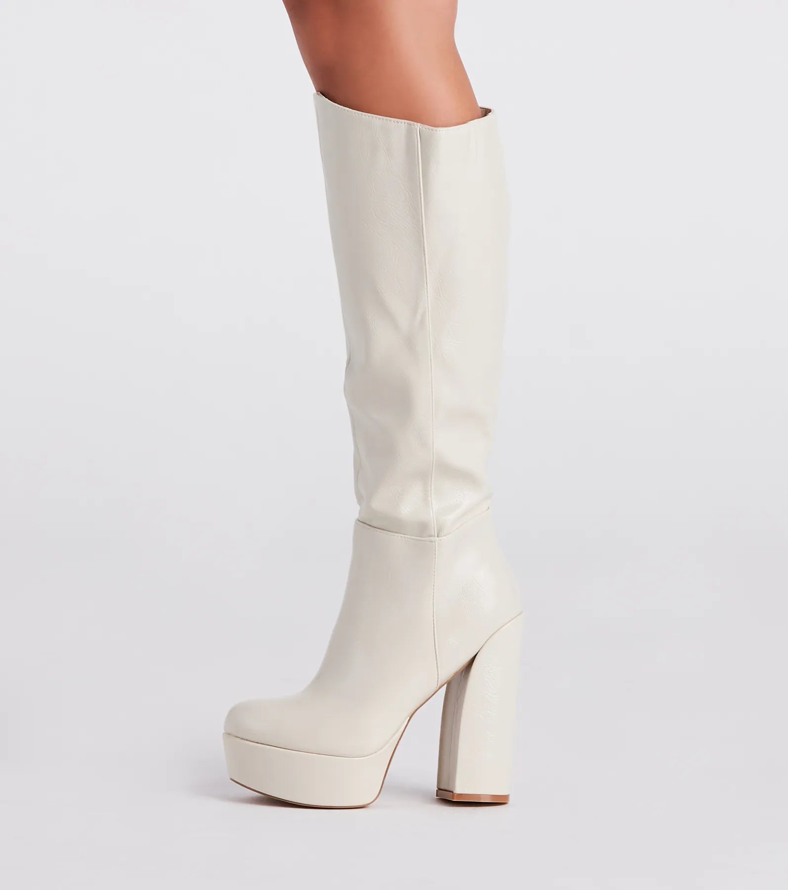 Edgy-Chic Under-The-Knee Platform Boots - Image 3
