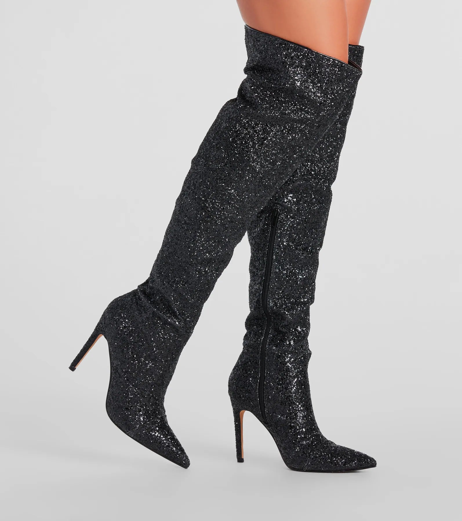 Truly Sparkled Glitter Over-The-Knee Boots - Image 5