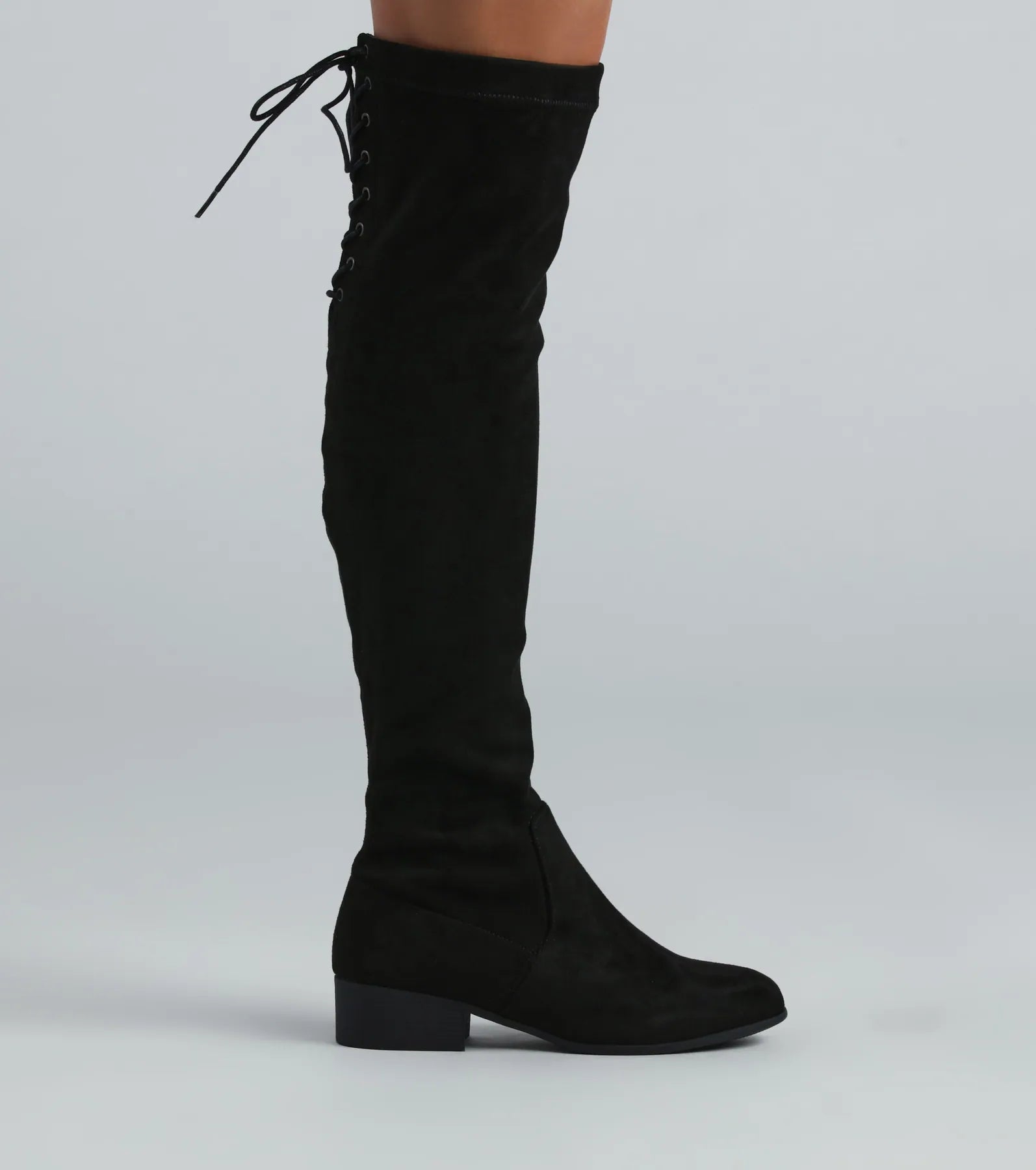 In Love Lace-Up Knee High Boots - Image 3
