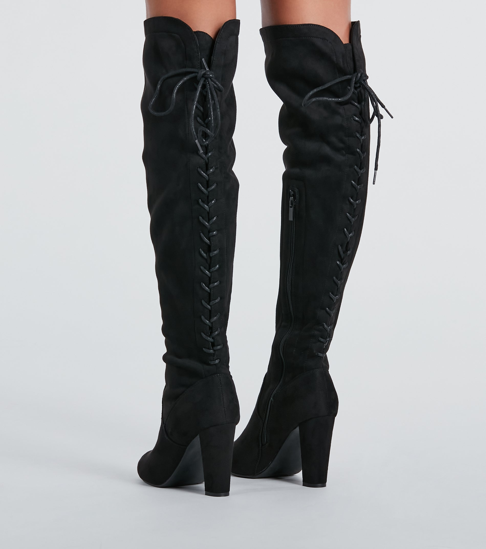 Strut Your Stuff Lace-Up Over-The-Knee Boots - Image 8