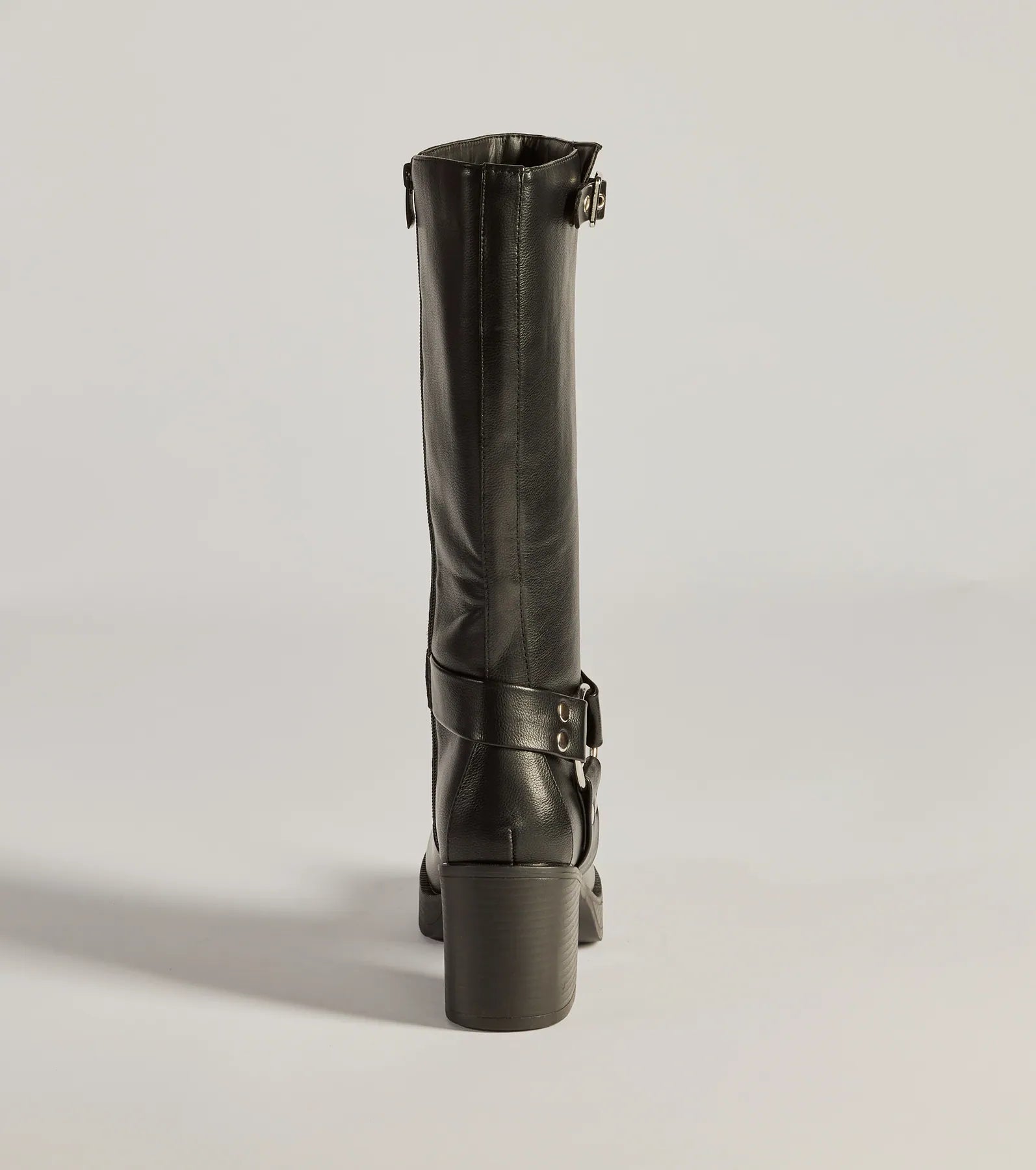 Chic Edge Under-The-Knee Moto Platform Boots - Image 10